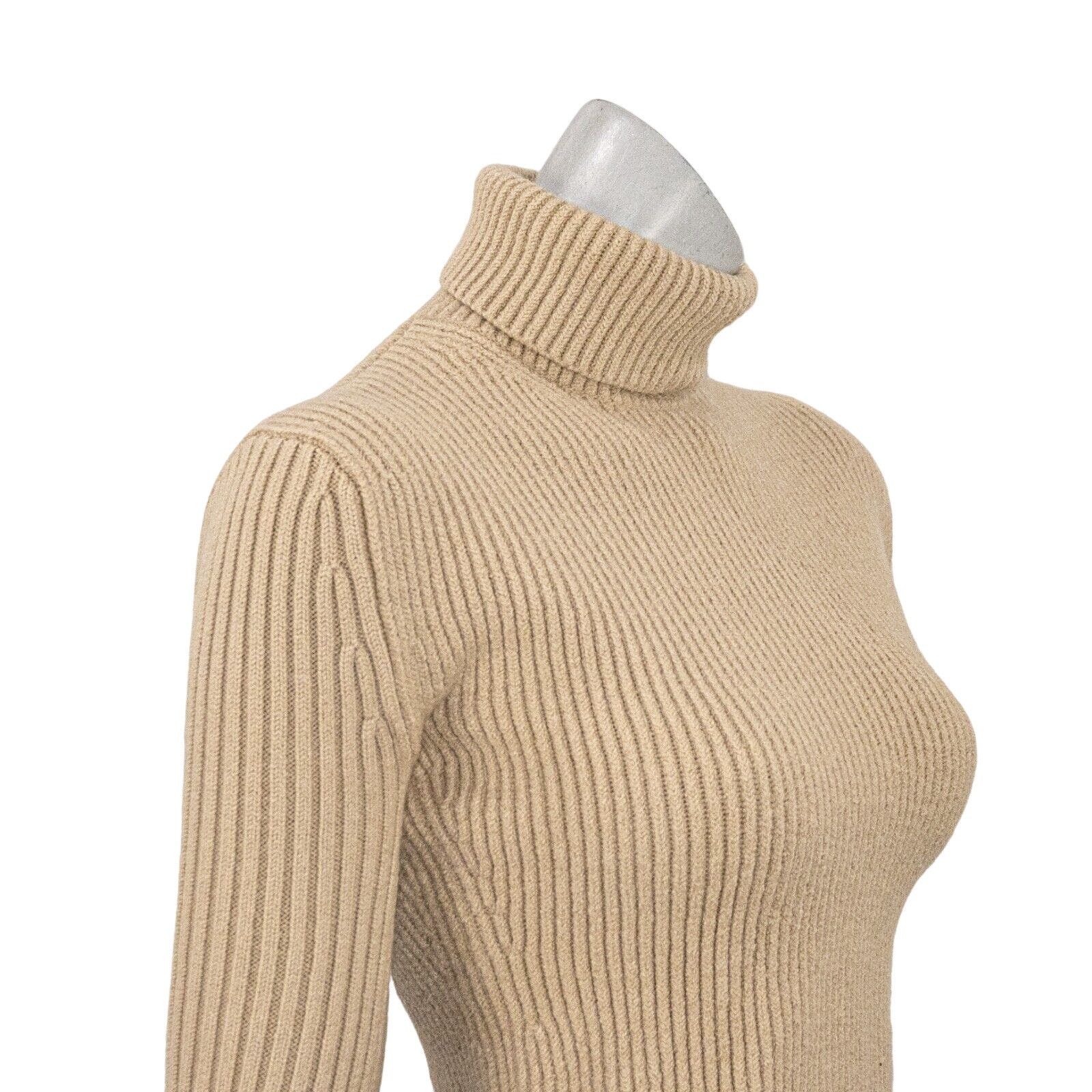 St. John ST JOHN Ribbed Wool Turtleneck Sweater oversize cuffs Size S / US 4 / IT 40 - 11 Thumbnail