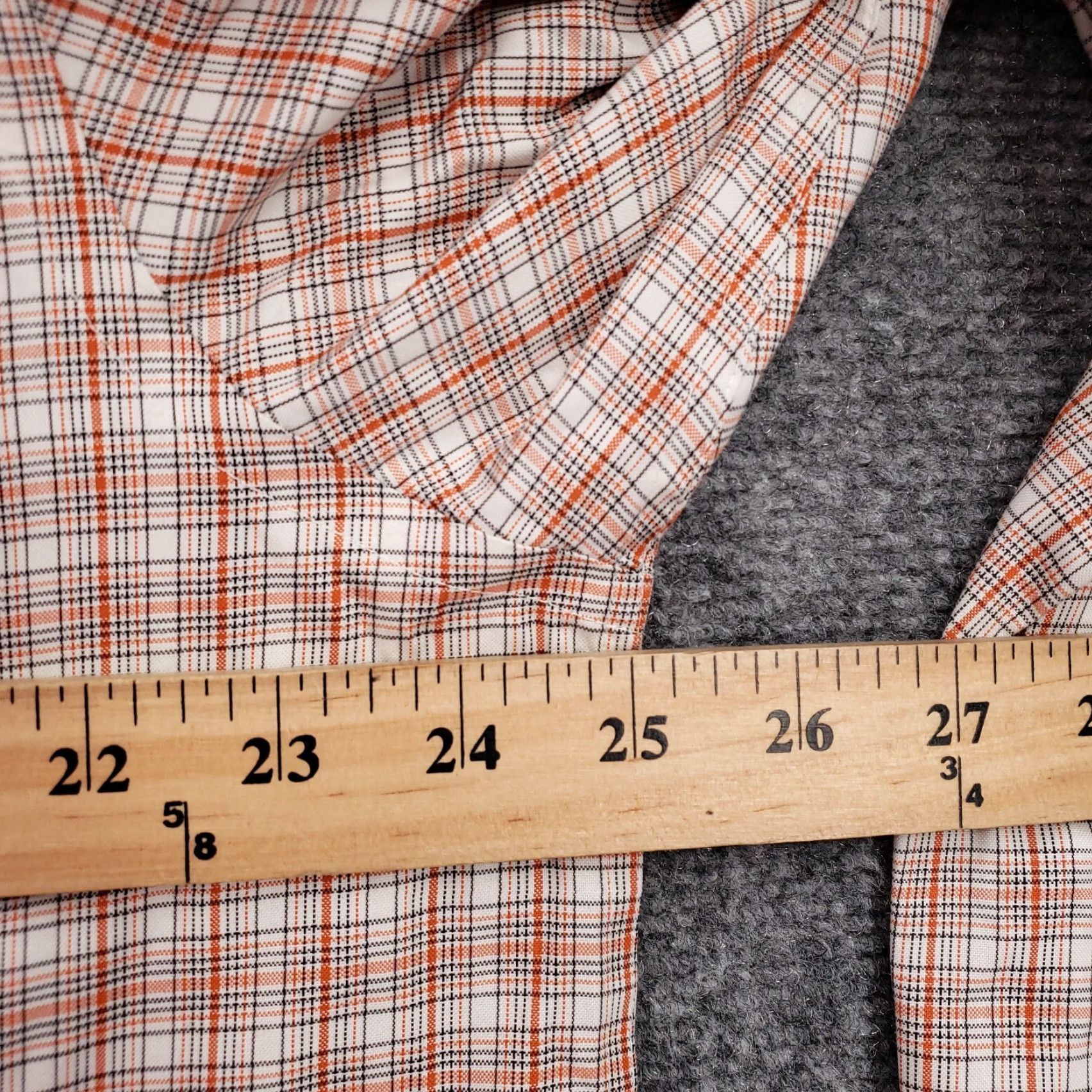 Eddie Bauer Eddie Bauer Button-Down Shirt Mens L Large Orange Wrinkle Free Plaid Long Sleeve Size US L / EU 52-54 / 3 - 6 Thumbnail