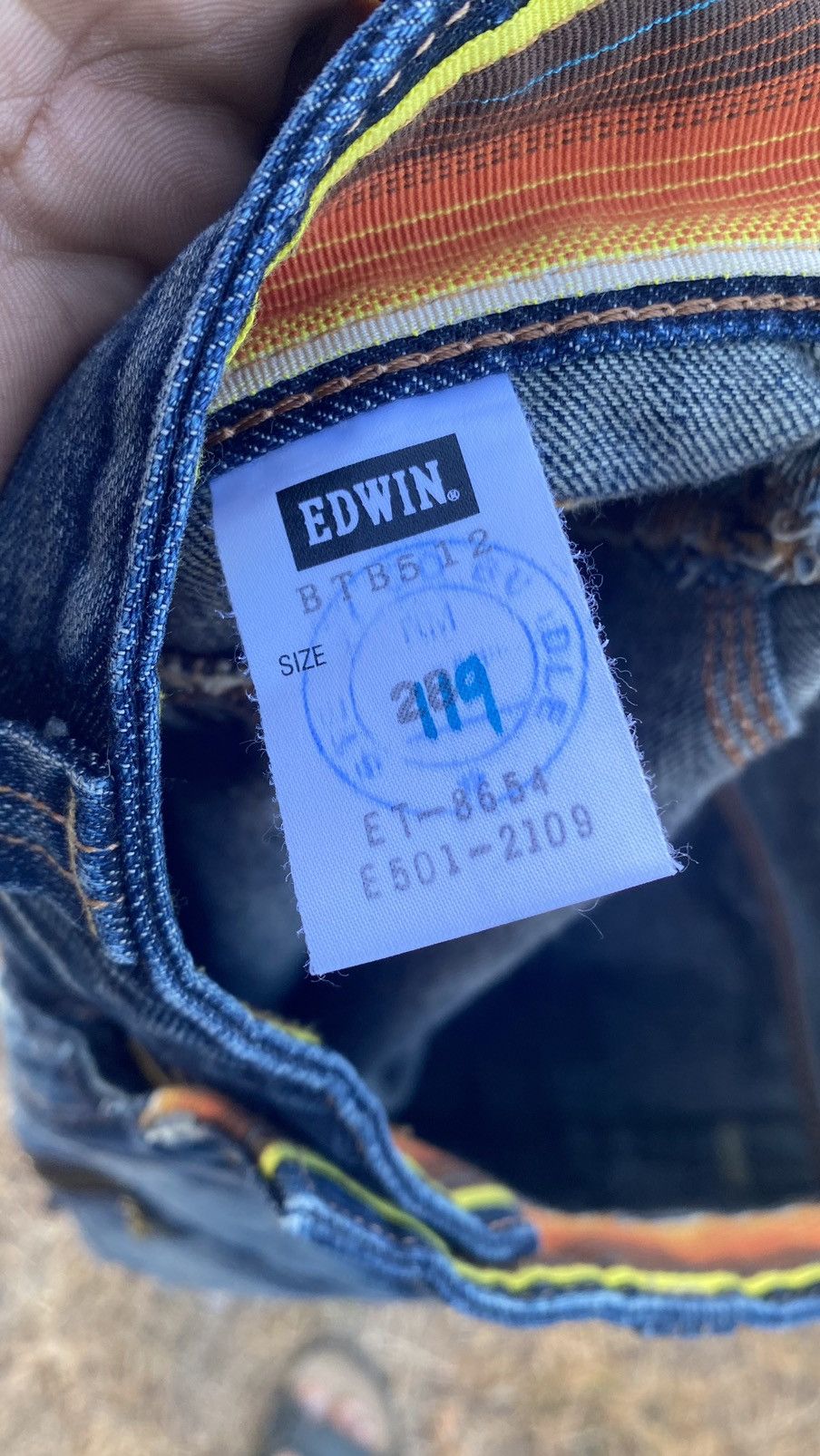 Edwin Edwin Blue Trip Jeans Front Pocket Nice Design Size US 29 - 8 Thumbnail
