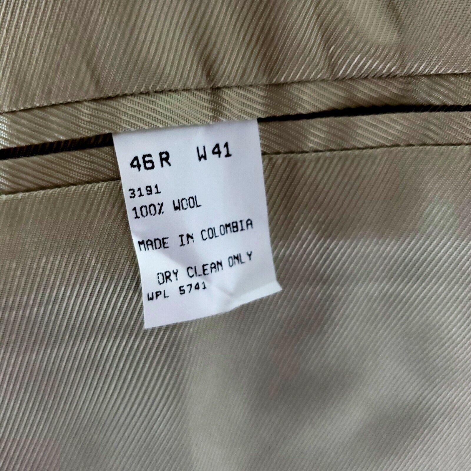 Oscar De La Renta Oscar De La Renta Wool 2 Button Blazer 46R Tan Herringbone S Size 46R - 9 Thumbnail