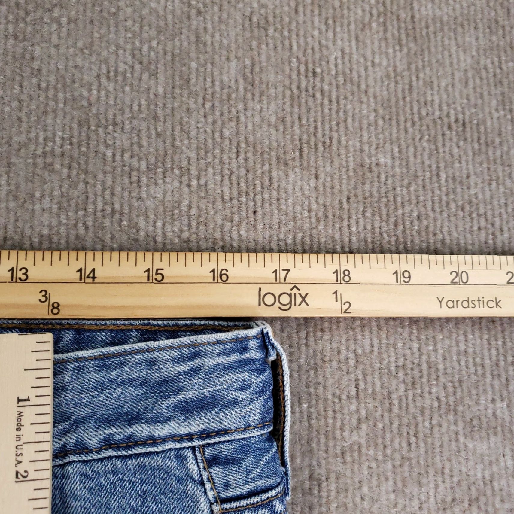 Denime AG Adriano Goldschmied Erin Pencil Skirt Womens 30 Blue Denim Distressed Frayed Knee Length Zip Button Pockets Slit Cadence Retro Grunge Casual Womens Size 30" / US 8 / IT 44 - 3 Thumbnail