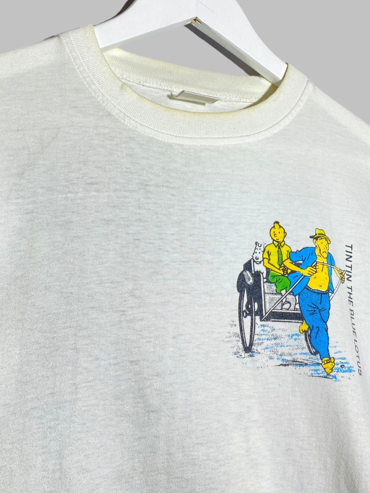 Vintage 🔥 90s TINTIN IN CHINA COMIC PANEL RARE VINTAGE SHIRT 🔥 Size US L / EU 52-54 / 3 - 5 Thumbnail