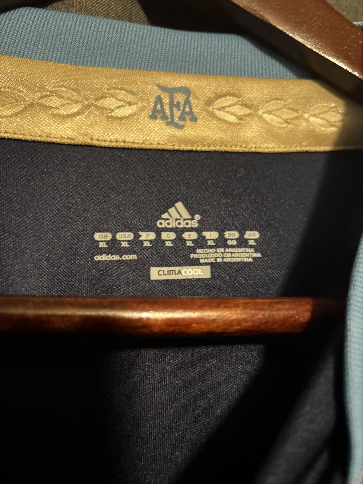 Adidas Argentina 2011 Away Jersey Size US XL / EU 56 / 4 - 4 Thumbnail
