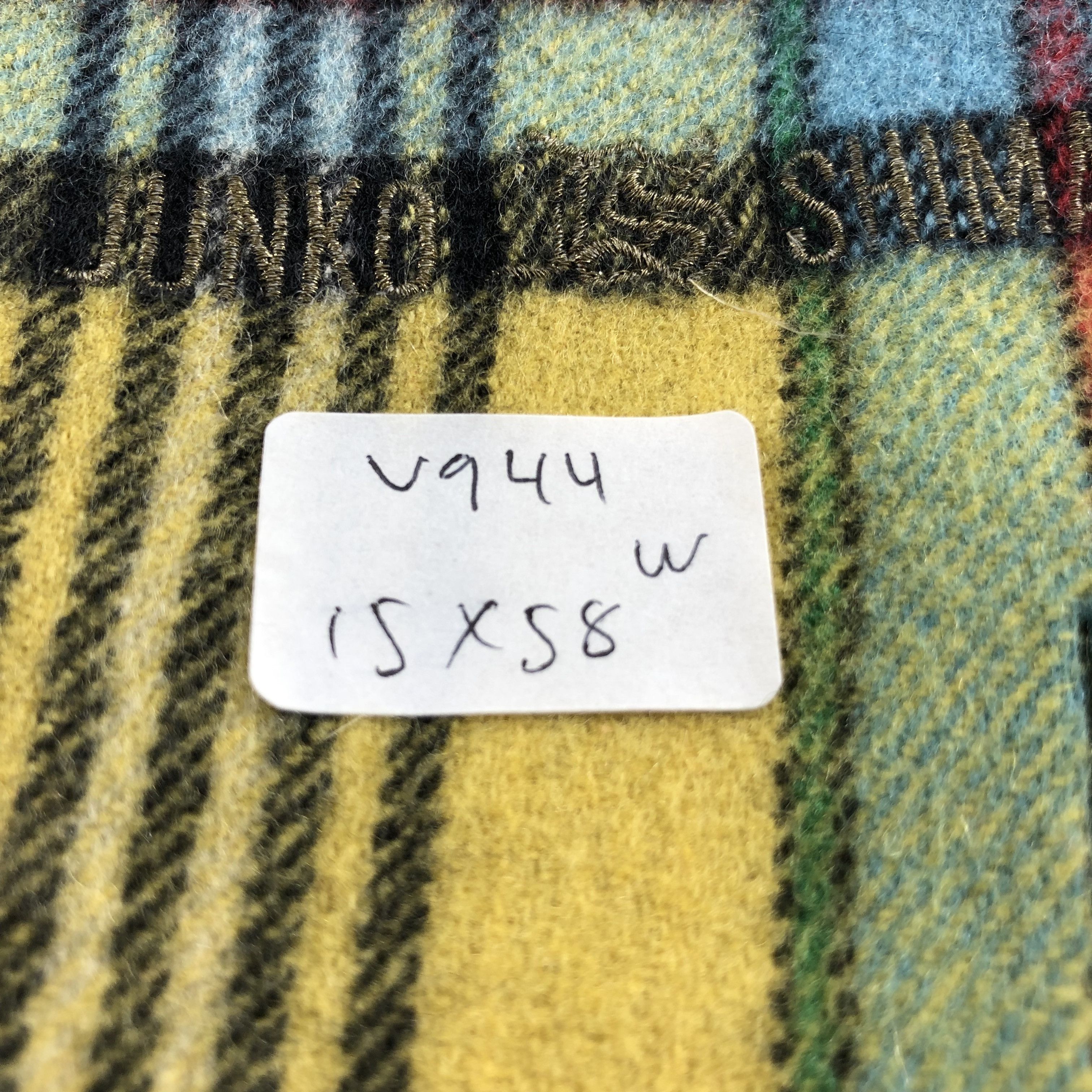 Junko Shimada Junko Shimada Tartan Wool Scarf Muffler V944 Size ONE SIZE - 7 Thumbnail