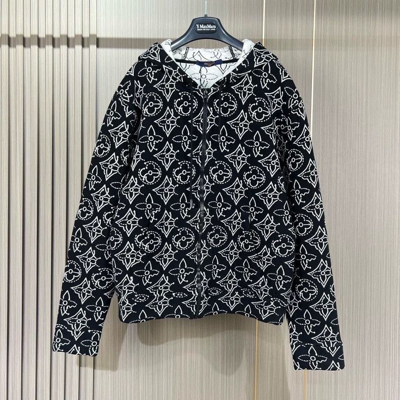 Louis Vuitton louis vuitton black and white zip hoodie-dmc Size US L / EU 52-54 / 3 - 1 Thumbnail