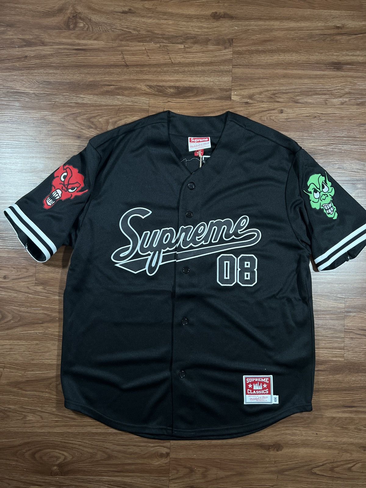 Supreme Satin Baseball Jersey White Men's - SS17 - US