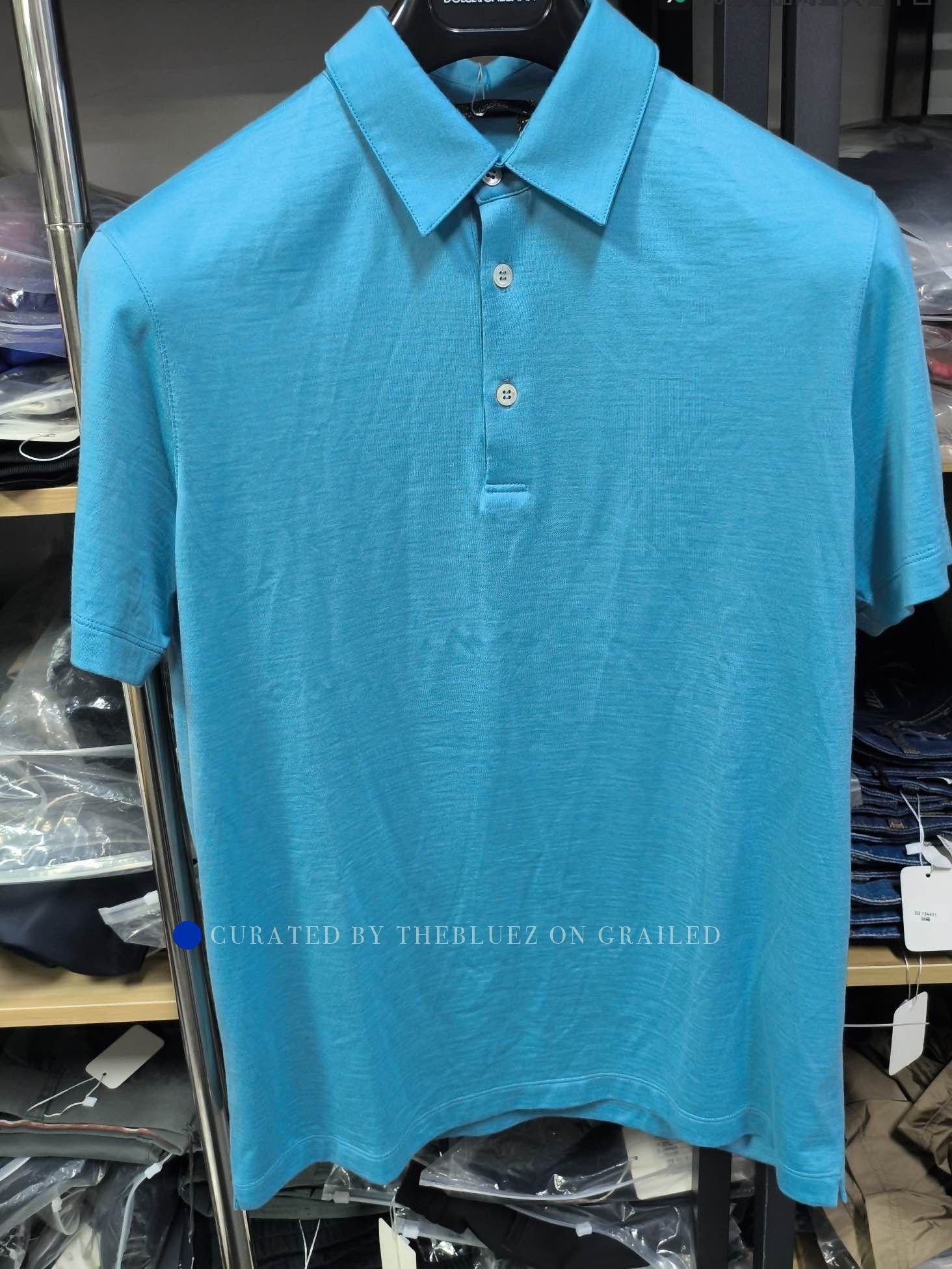 Loro Piana Blue Short-Sleeve Polo Shirt Size US S / EU 44-46 / 1 - 1 Thumbnail