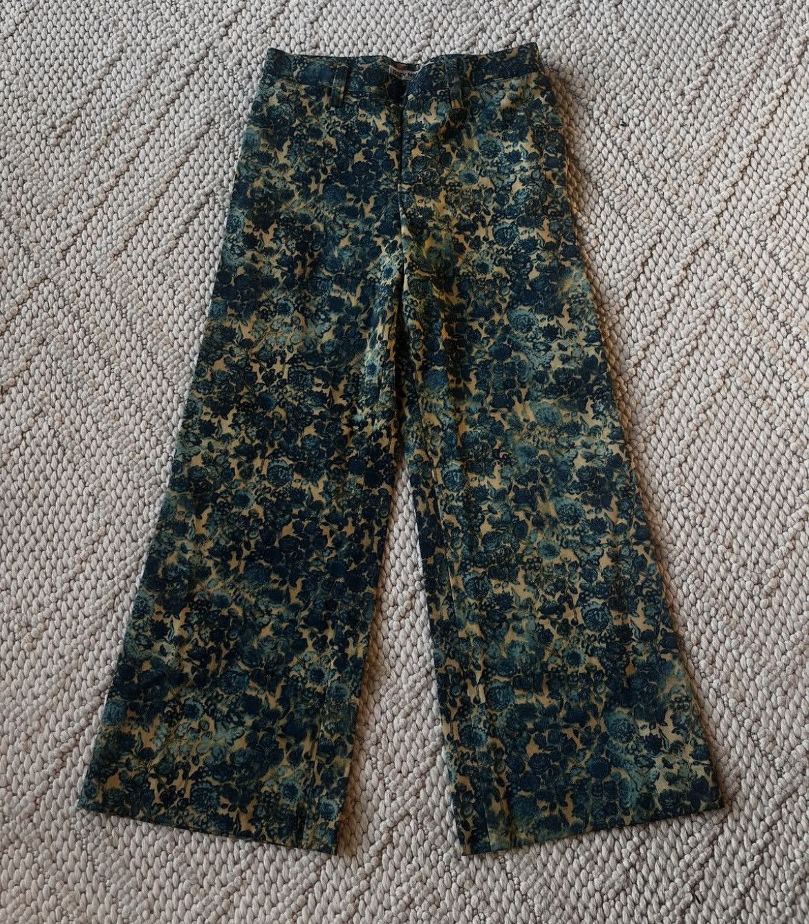 Issey Miyake Issey Miyake lightweight mens floral print wide leg pants Size US 28 / EU 44 - 1 Thumbnail