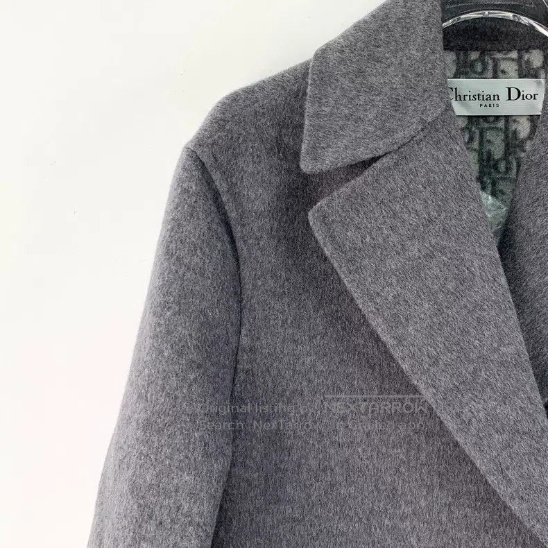 Dior Dior Gray inner old flower full print double-sided wool co Size S / US 4 / IT 40 - 3 Thumbnail