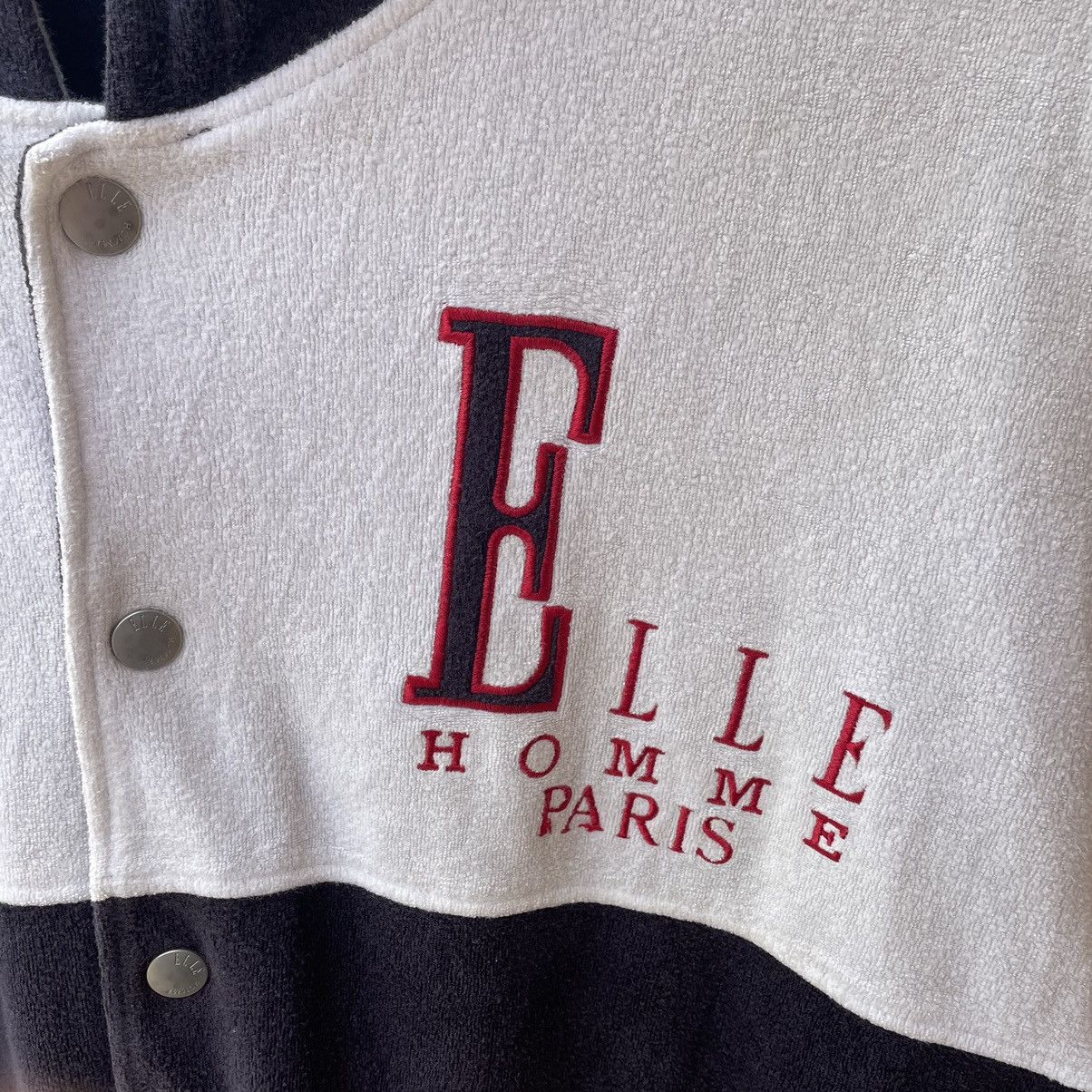Designer × Vintage 🔥Vintage Elle Homme Hooded Buttons Cardigans Sherpa Jacket Size US L / EU 52-54 / 3 - 5 Thumbnail
