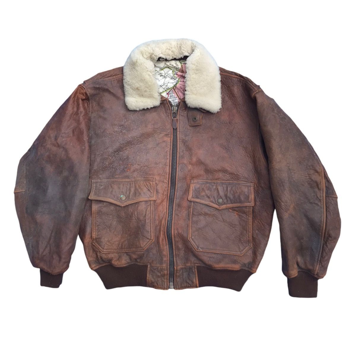 Avirex Robo Avirex Faux Fur Jacket Style WW II Leather Jacket Size US L / EU 52-54 / 3 - 1 Thumbnail