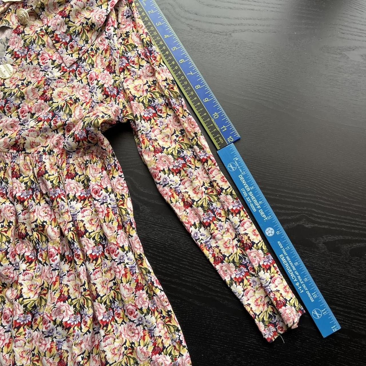 Other Vintage Floral Babydoll Tunic Top Size M / US 6-8 / IT 42-44 - 6 Thumbnail