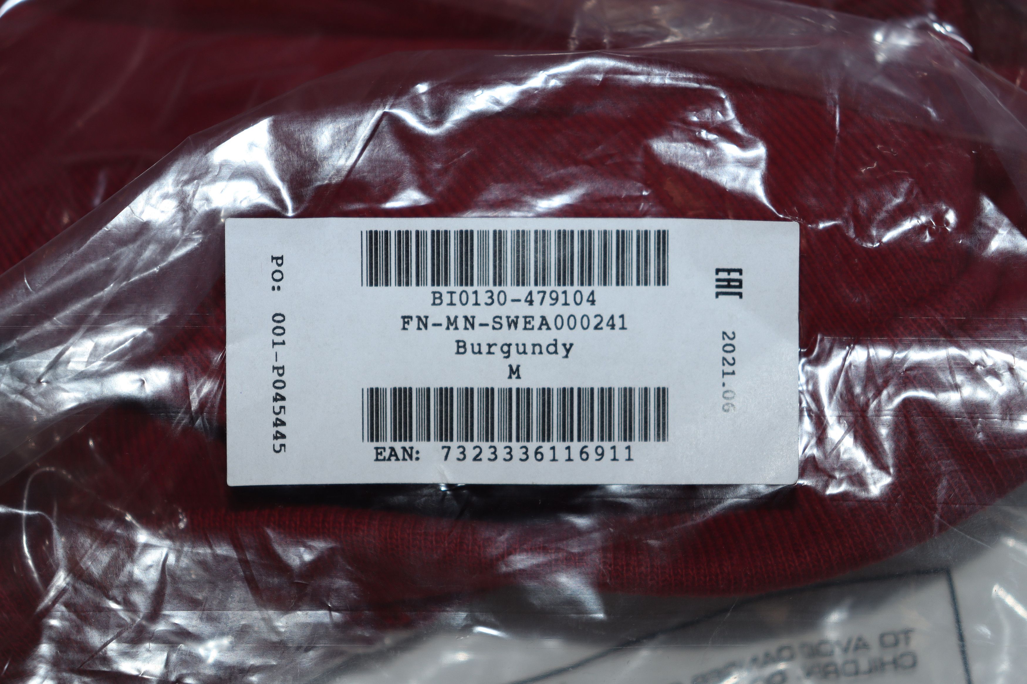 Acne Studios o1rshd1 Finn Back Logo Crewneck Sweater in Burgundy Size US M / EU 48-50 / 2 - 11 Thumbnail