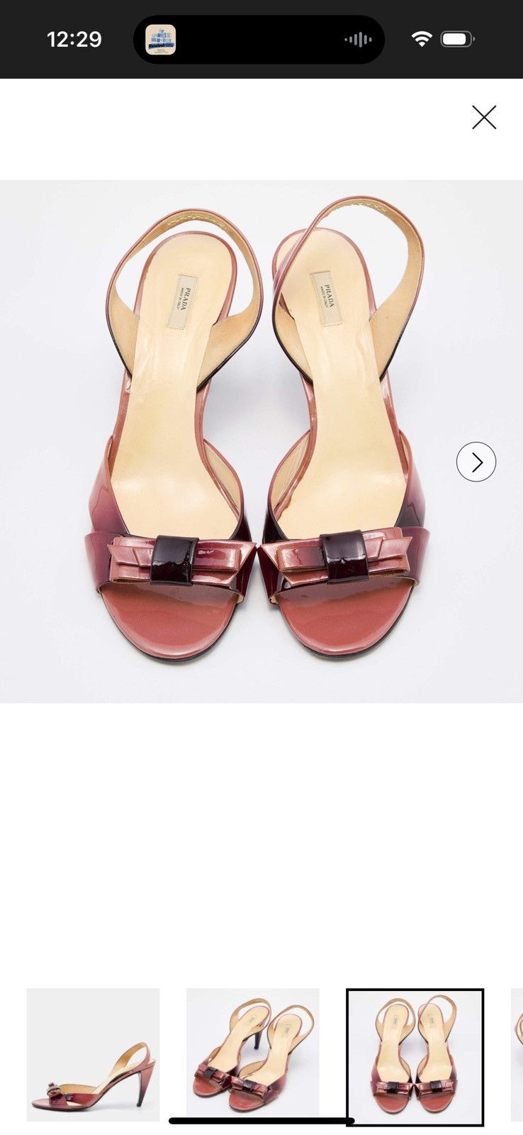 Prada Prada two tone patent leather bow sling sandals Size US 7 / IT 37 - 1 Thumbnail