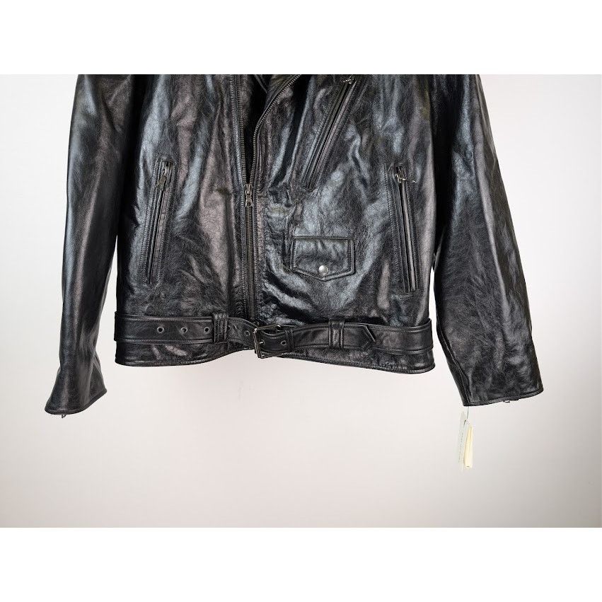 Dries Van Noten o1rshd1 Vintage Lodz Leather Biker Jacket in Black Size US M / EU 48-50 / 2 - 5 Thumbnail