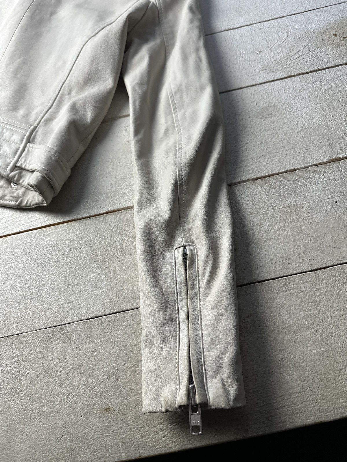 Iro 🚨Y2K RICK OWENS TYPE DIRTY SLIM FIT ZIP LEATHER JACKET Size XS / US 0-2 / IT 36-38 - 15 Thumbnail