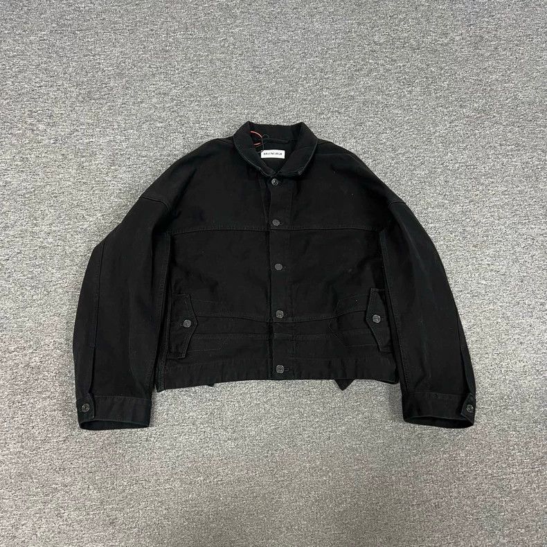Balenciaga size 38 Deconstruction of denim jacket