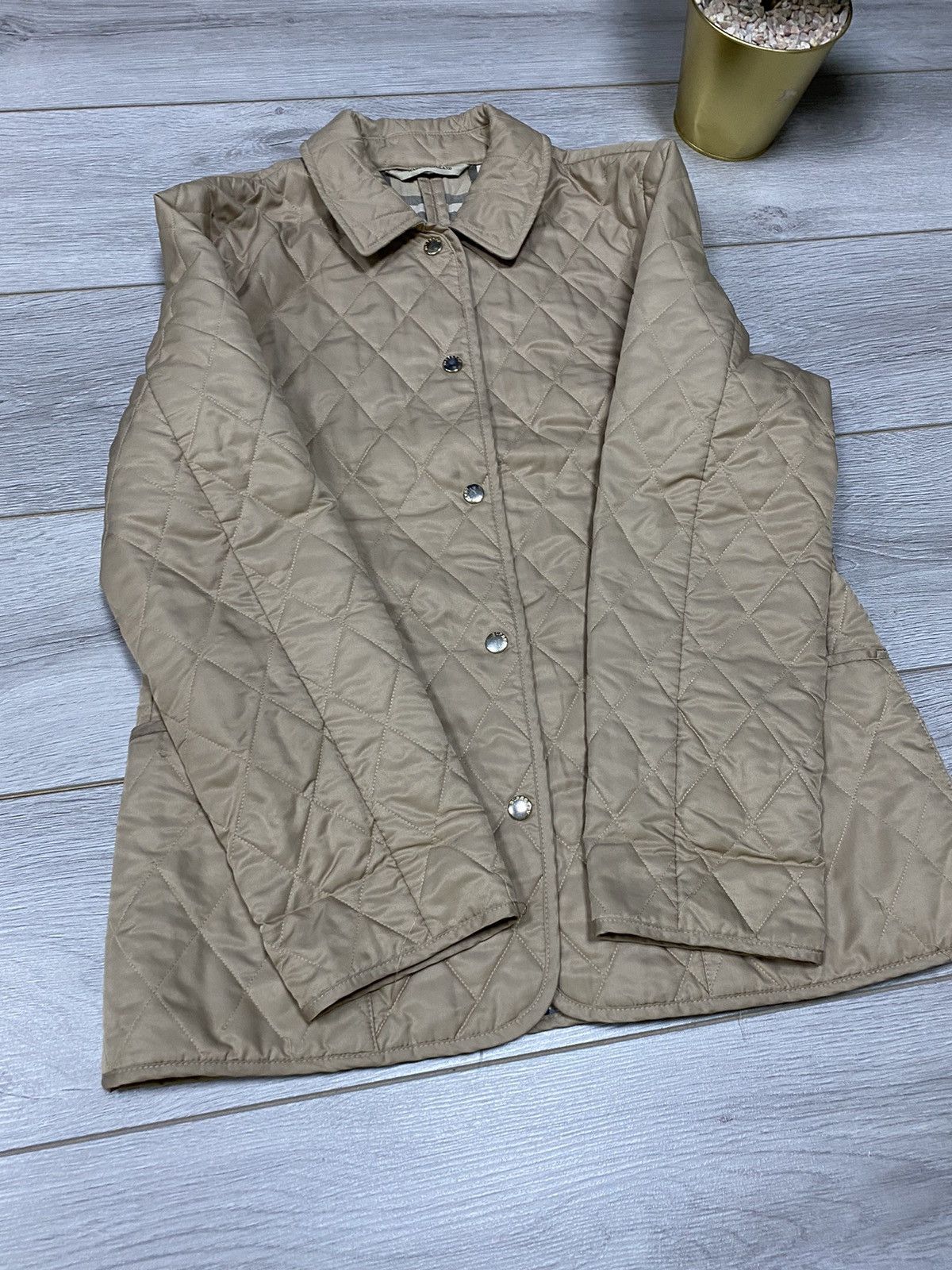 Burberry Burberry vintage quilted blue check navy jacket buttons Size US S / EU 44-46 / 1 - 13 Thumbnail