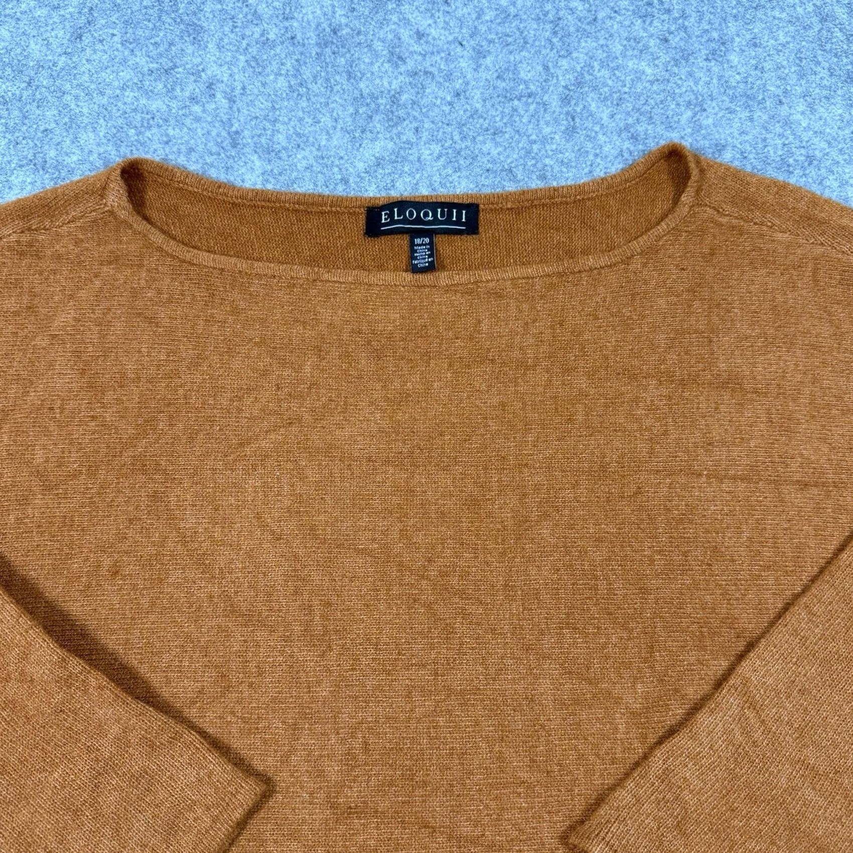 Vintage VINTAGE Eloquii Overside Draped Cropped Stretch Sweater Fit Women's Size 18/20 Brown NWT Size XXL / US 16-18 / IT 52-54 - 2 Thumbnail