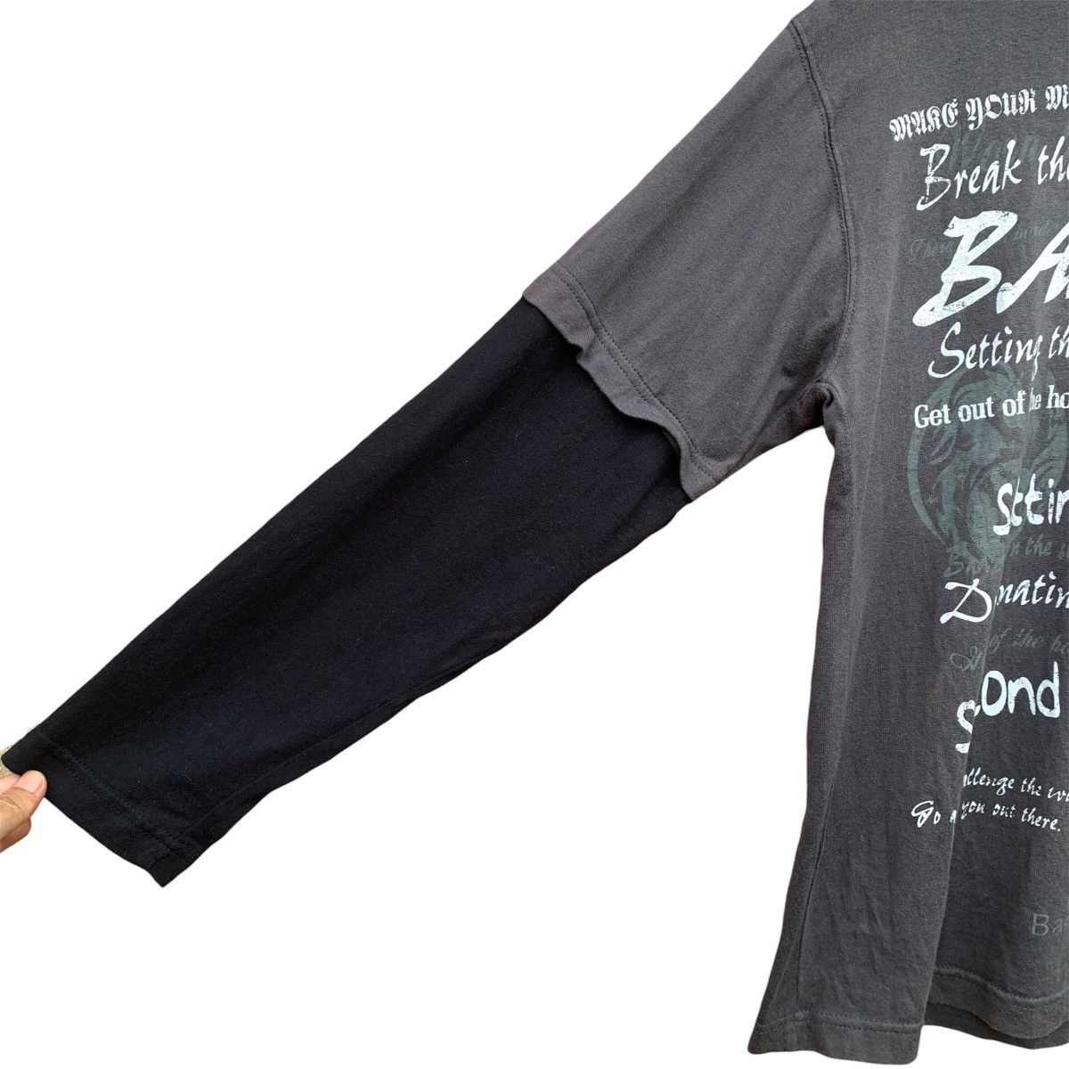 If Six Was Nine × Japanese Brand × Le Grande Bleu (L.G.B.) Bad boy poem longsleeave Size US L / EU 52-54 / 3 - 5 Thumbnail