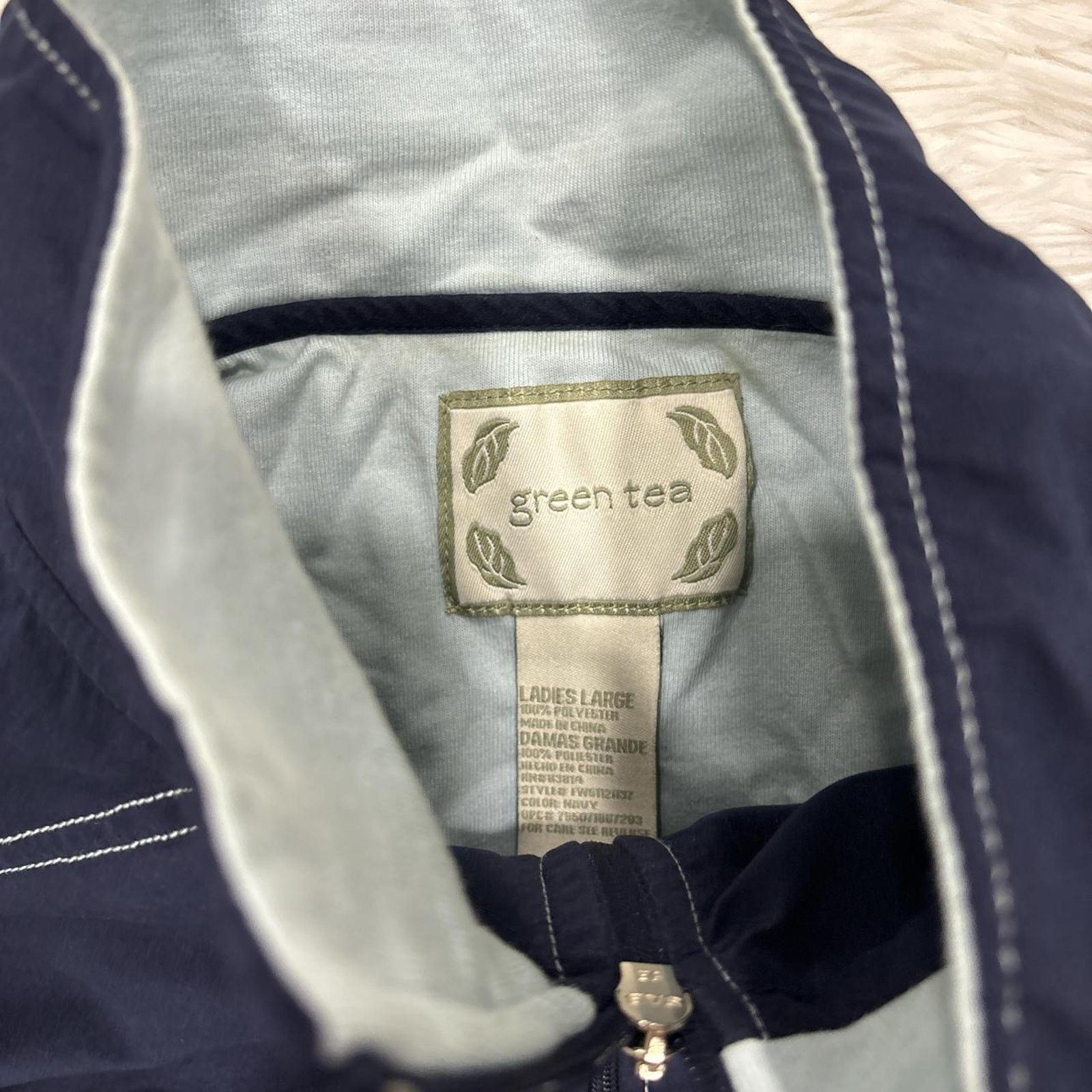 Other Vintage navy / multi blue lightweight jacket Size L / US 10 / IT 46 - 2 Thumbnail