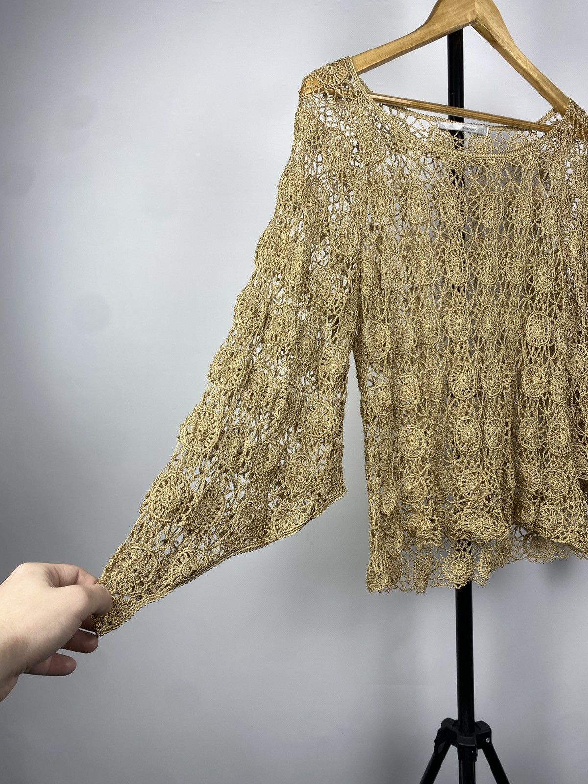 Designer × Japanese Brand JAPAN STYLE Amaranto MESH knit long sleeve Size M / US 6-8 / IT 42-44 - 4 Thumbnail