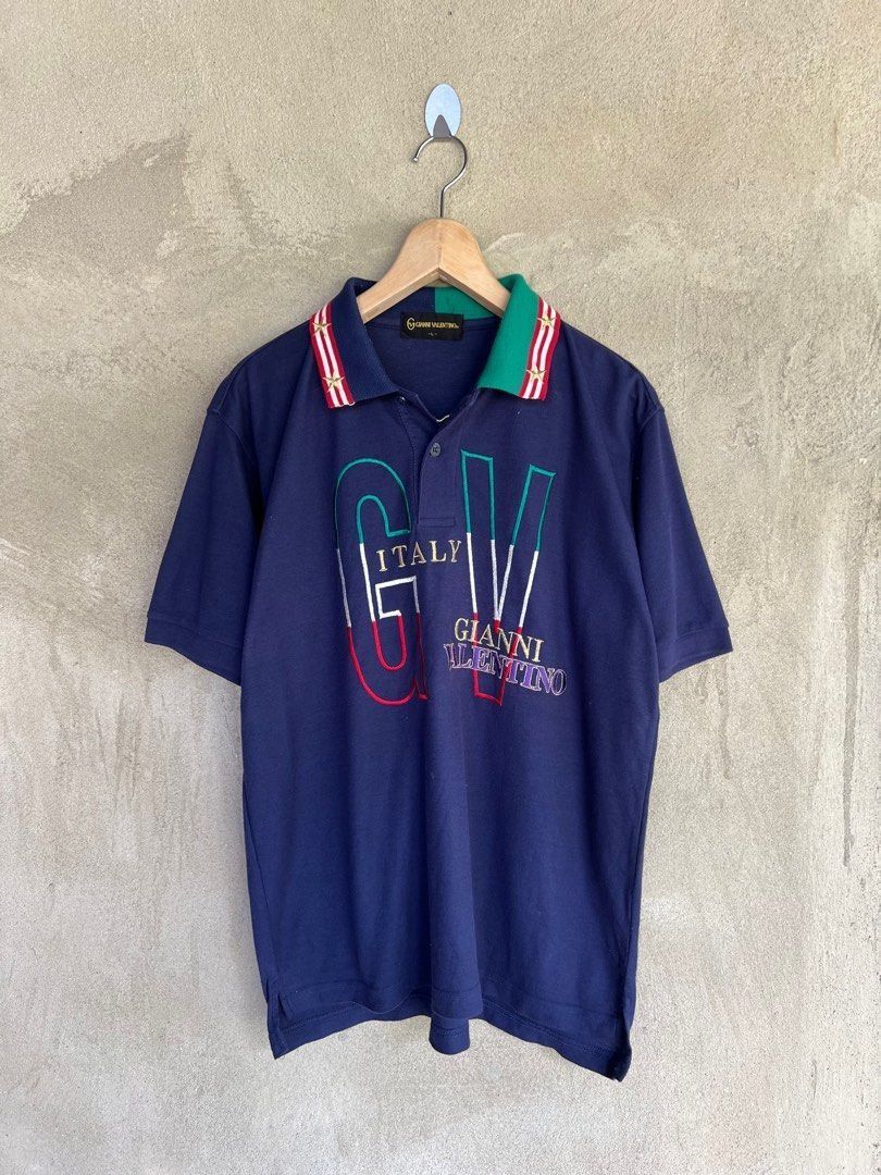 Gianni Valentino Gianni Valentino Spell Out Polo Shirt Size US L / EU 52-54 / 3 - 2 Thumbnail
