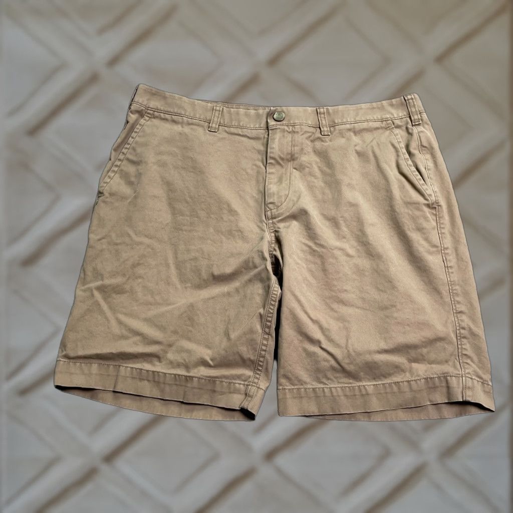 Bonobos Bonobos Chino Shorts Mens 35 Cotton Flat Front Casual Outdoor Fishing Regular Brown 8.5" Inseam Mens Size US 35 - 1 Thumbnail