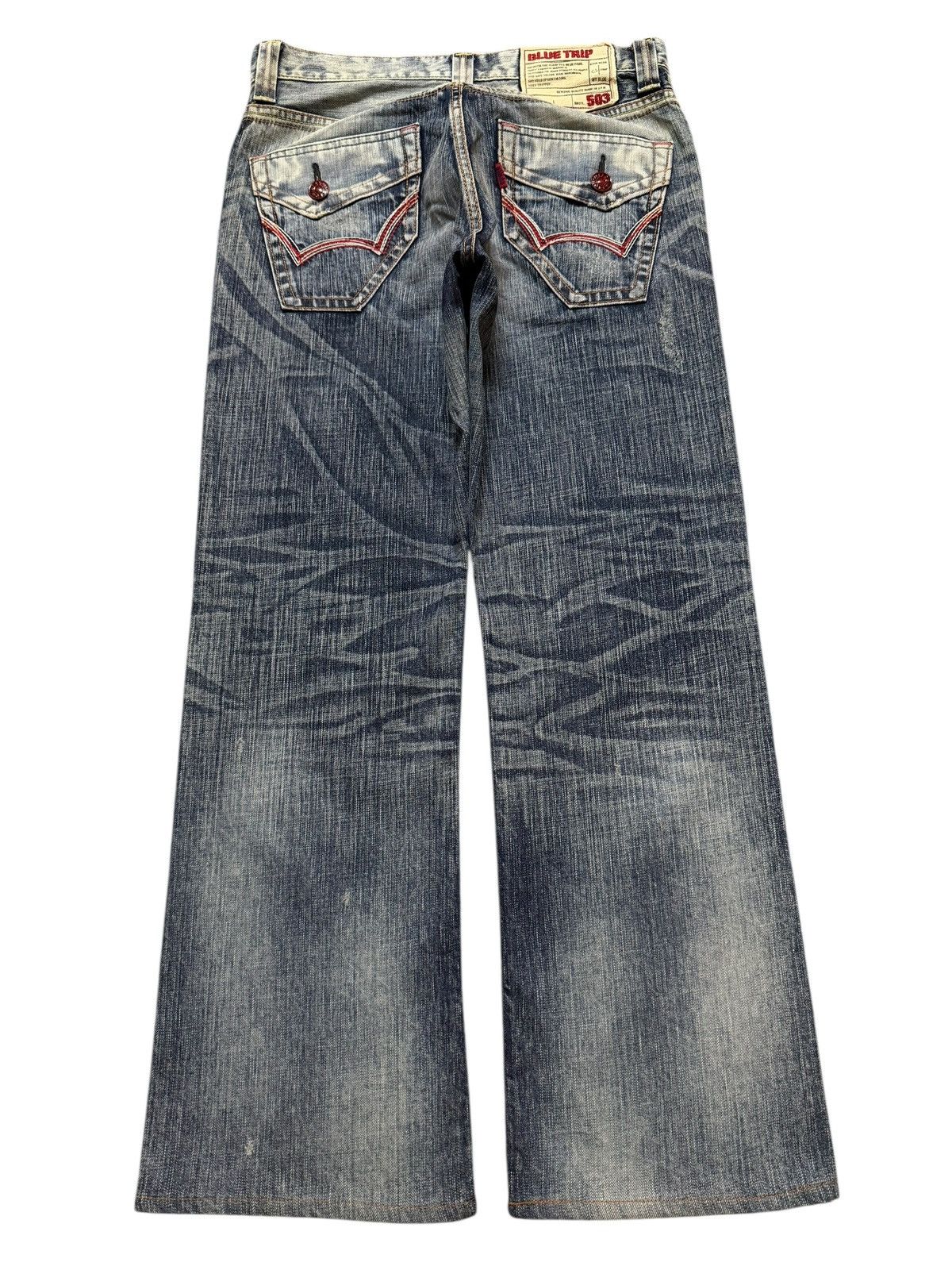 Edwin Vintage 90s Edwin 503 Faded Wash Distressed Wide Leg Baggy Size US 32 / EU 48 - 2 Thumbnail