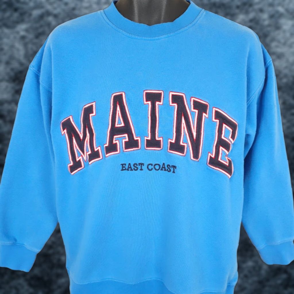 H&M Maine Sweatshirt Womens XS Blue OVERSIZED Fit Travel Destination H&M Sweatshirt Womens XS Blue OVERSIZED Travel Destination Size XS / US 0-2 / IT 36-38 - 1 Thumbnail