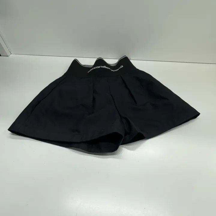 Alexander Wang Alexander Wang Black Logo High-Waisted Shorts - Size 22" - 8 Thumbnail
