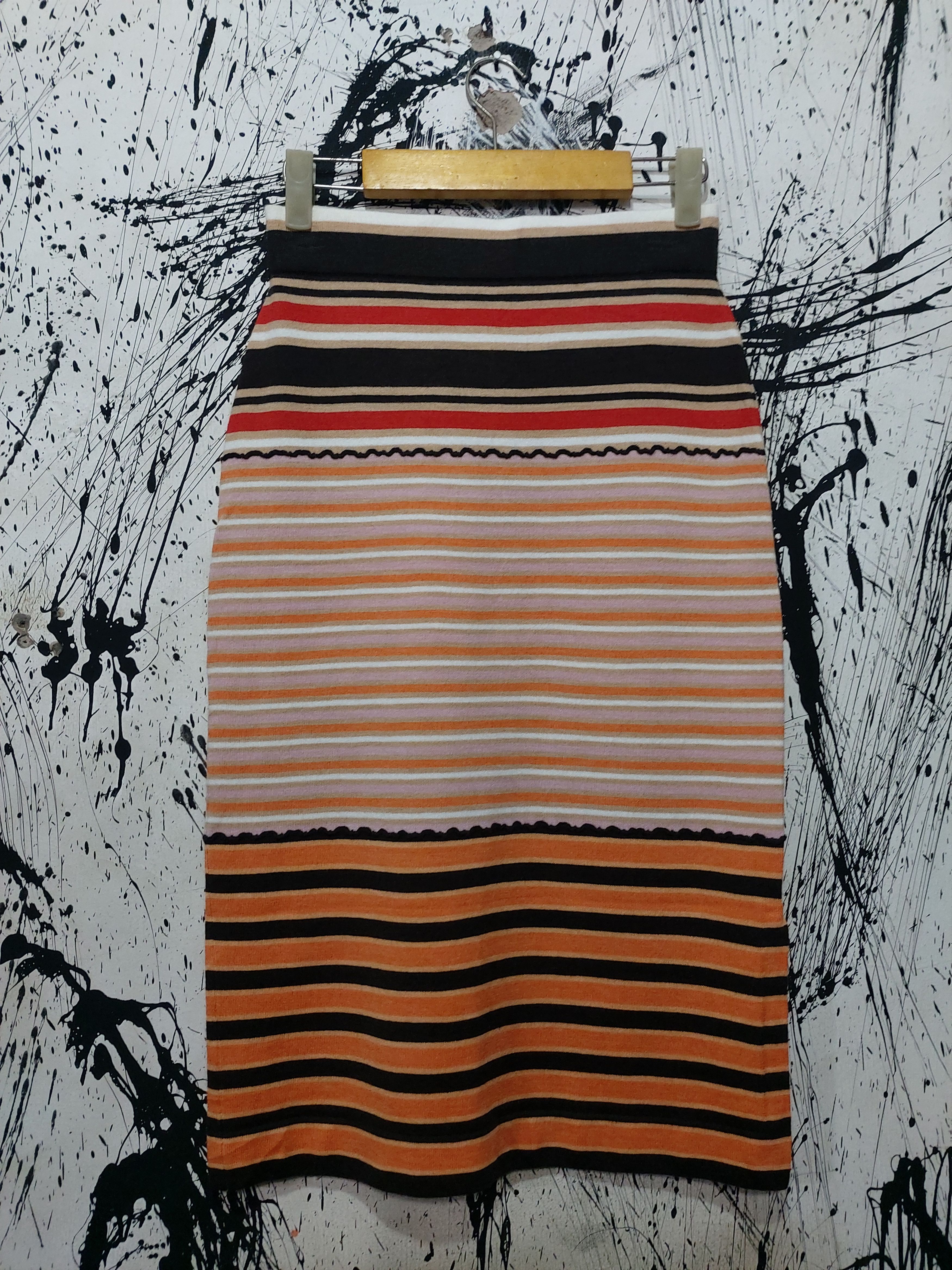 Marni × Uniqlo MARNI X UNIQLO BLEND STRIPE KNIT MIDI SKIRT Size 26" / US 2 / IT 38 - 1 Thumbnail