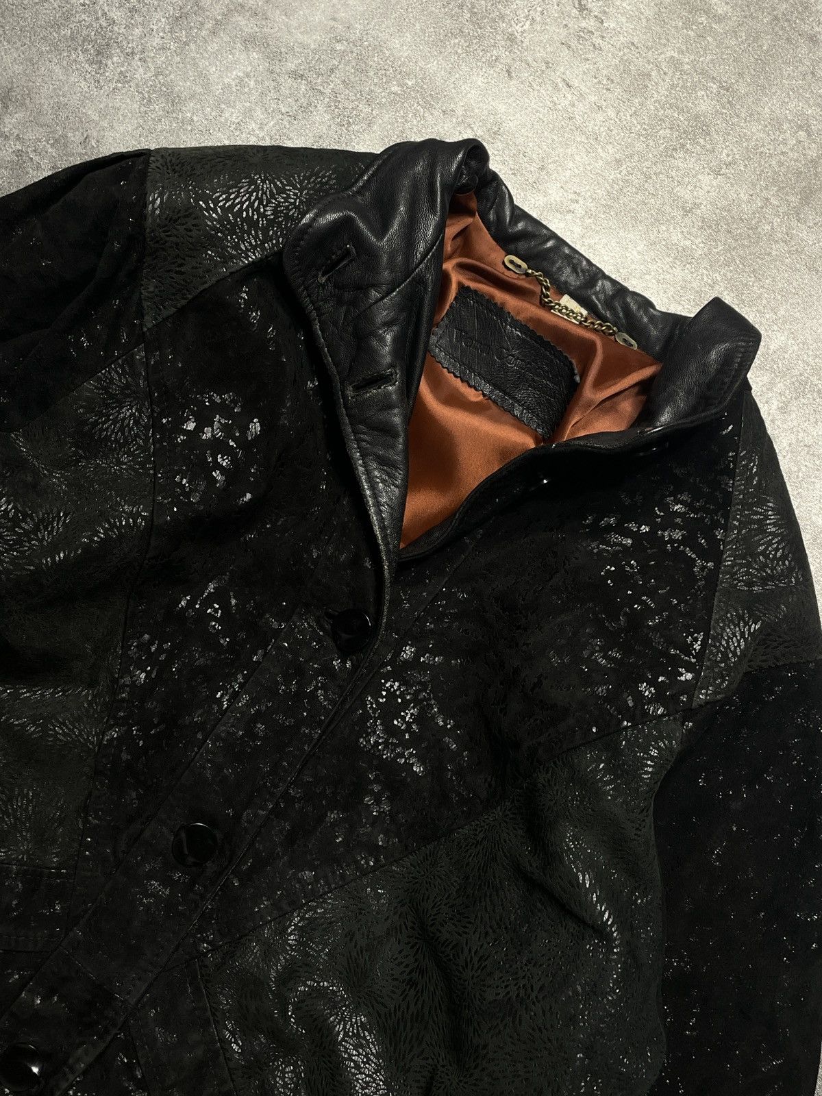 Vintage RARE🔥Vintage Y2K Real Genuine Leather Jacket Avant Garde Size XL / US 12-14 / IT 48-50 - 5 Thumbnail