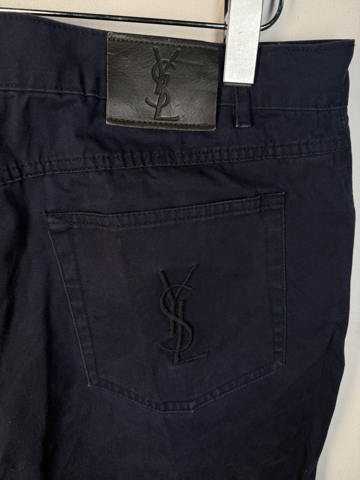 Yves Saint Laurent 36x30 YSL Jeans Denim Navy Classic Pants Vintage Size US 36 / EU 52 - 18 Thumbnail