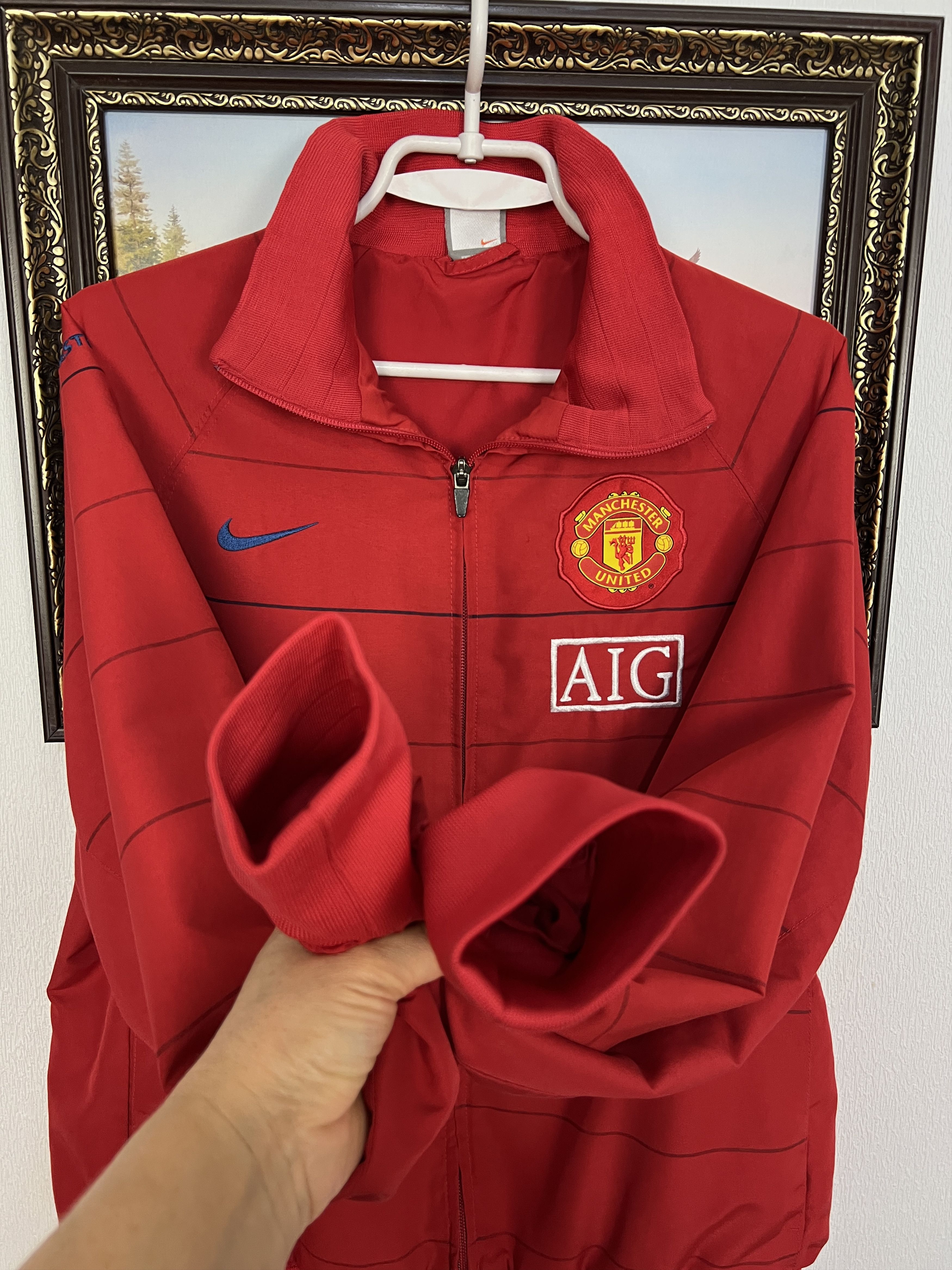 Nike Manchester United Football Jacket Soccer Track Top Zip Size US M / EU 48-50 / 2 - 6 Thumbnail