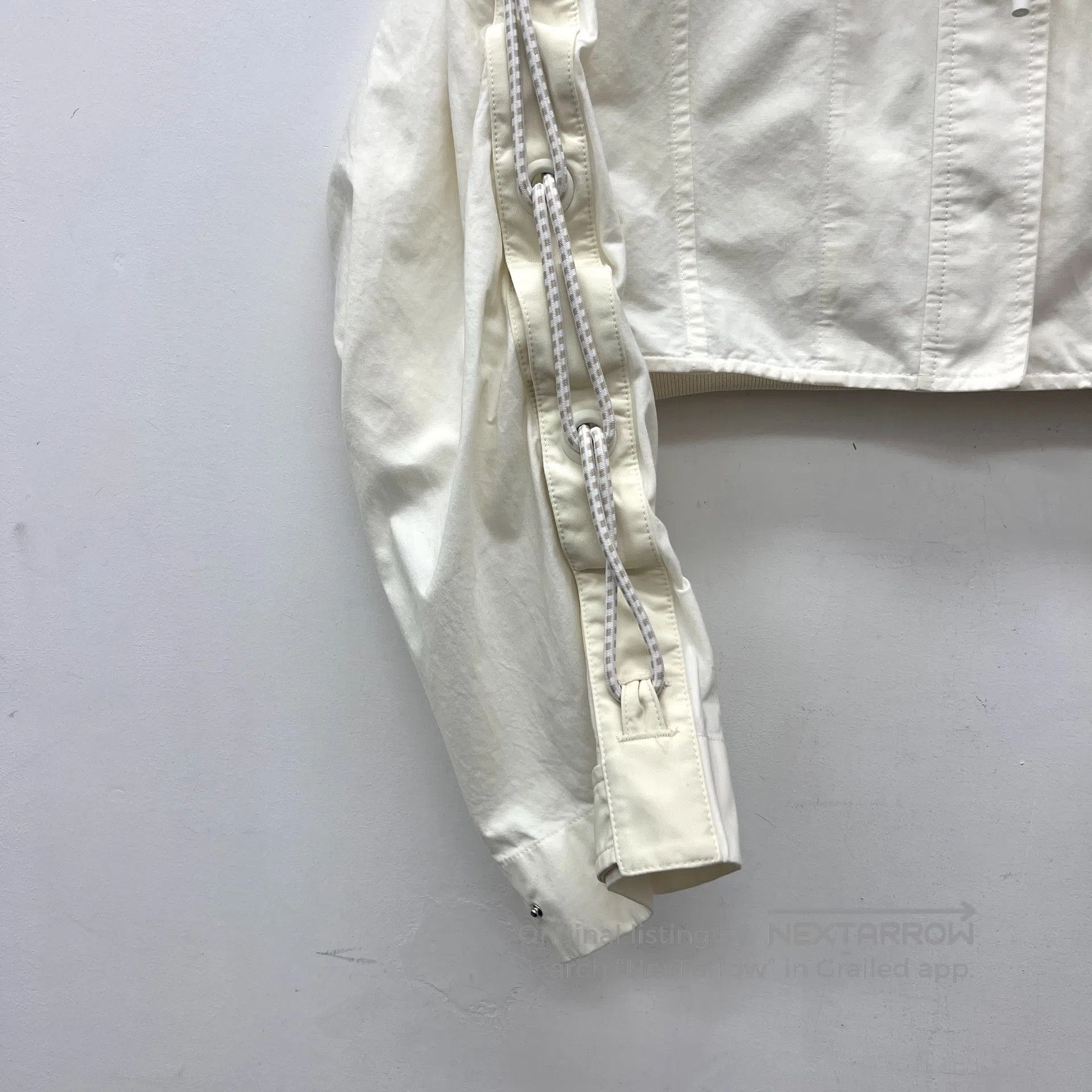 Hermes Hermes Beige drawstring design cotton long sleeve jacket| Size XS / US 0-2 / IT 36-38 - 4 Thumbnail
