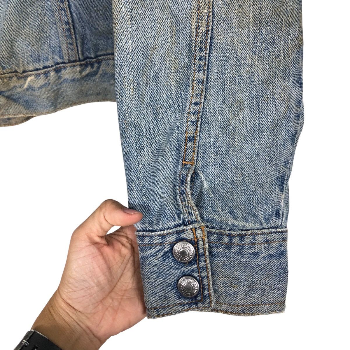 Levi's 📌Vintage Trucker Denim Jeans Rusty Design Levi's Size US L / EU 52-54 / 3 - 16 Thumbnail