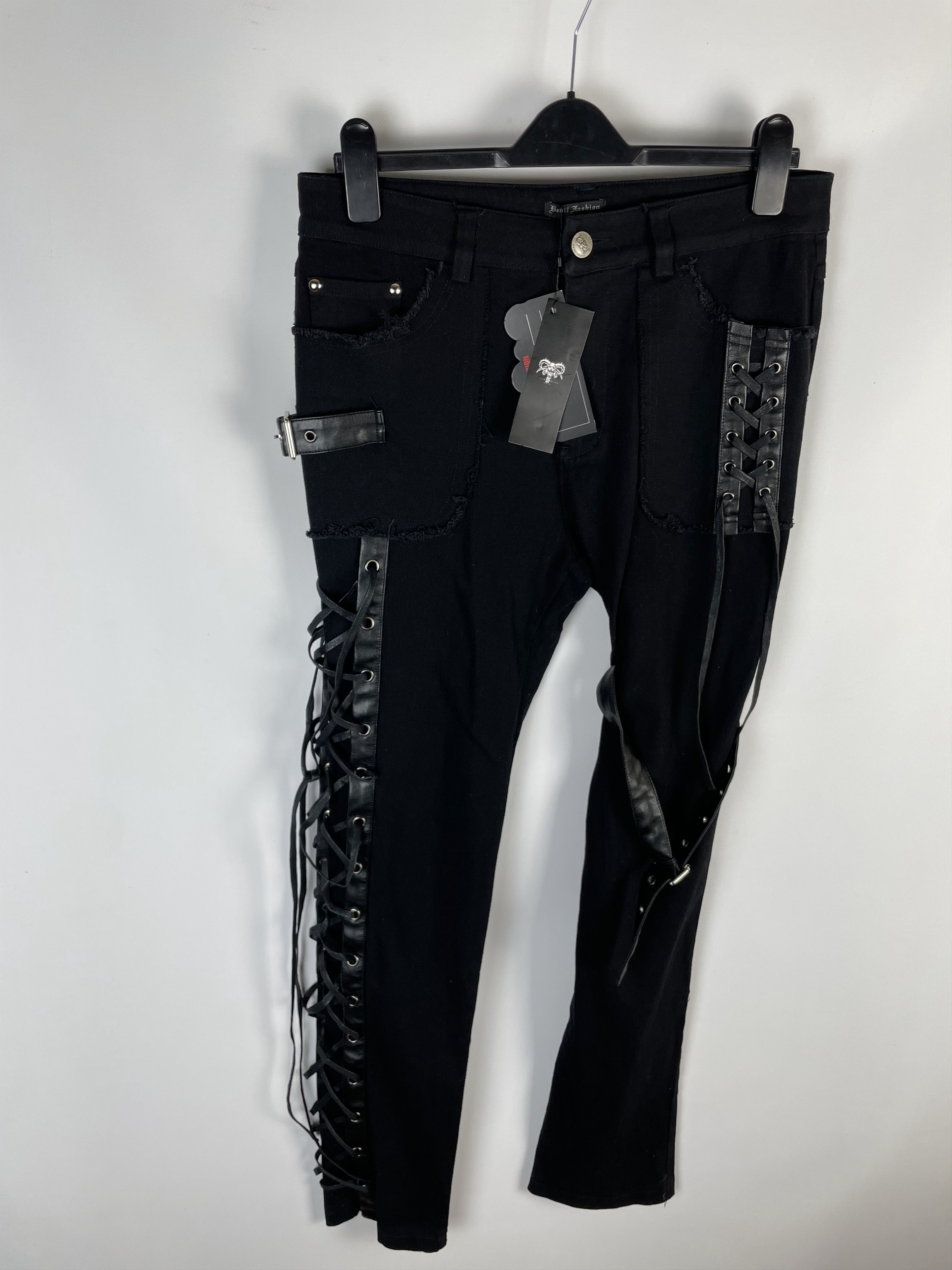 Japanese Brand Devil Fashion Punk Bootcut Pants Size US 30 / EU 46 - 4 Thumbnail
