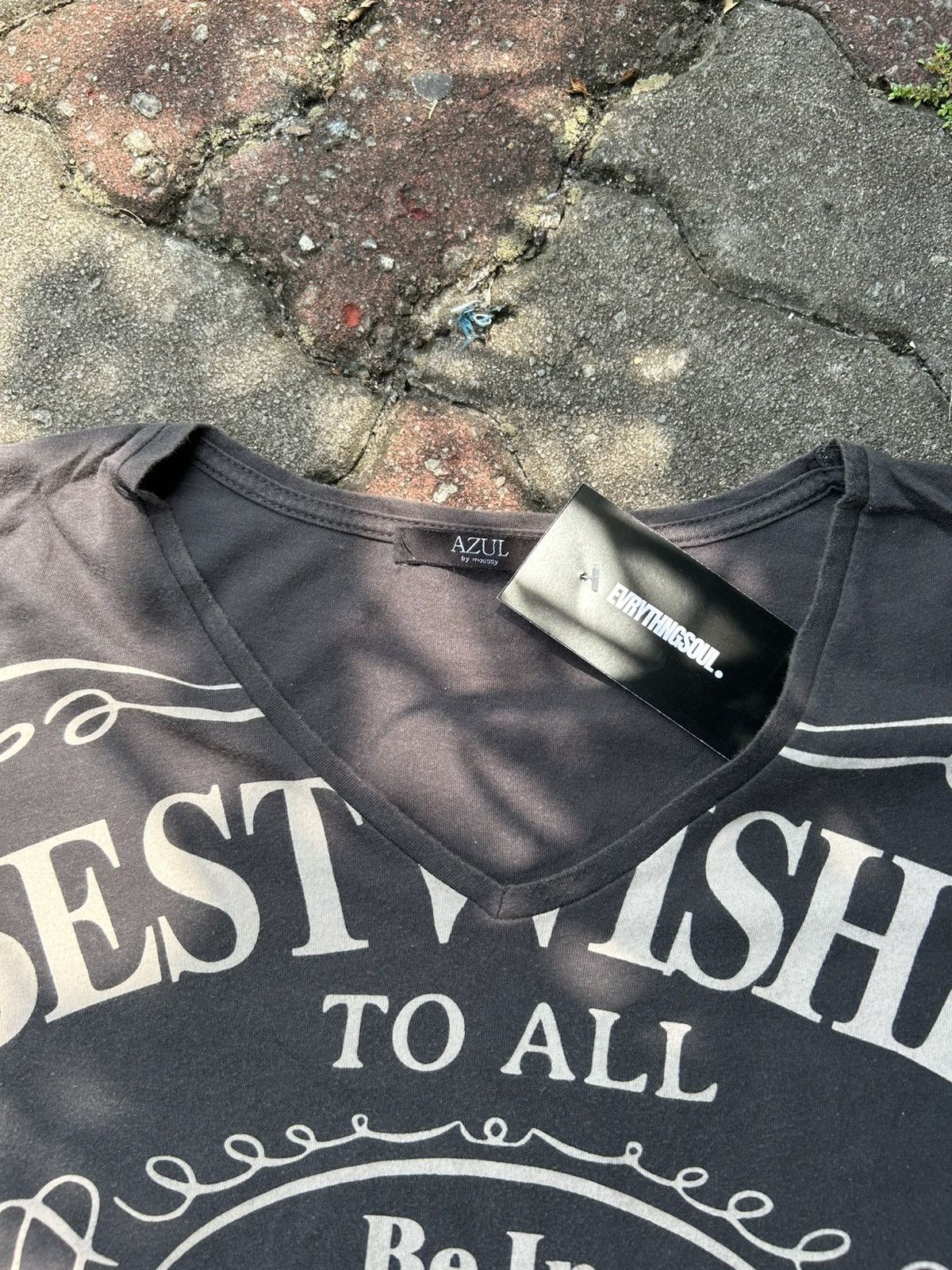 Japanese Brand Azul By Moussy Jack Daniels Whiskey Parody Tee Size M / US 6-8 / IT 42-44 - 3 Thumbnail