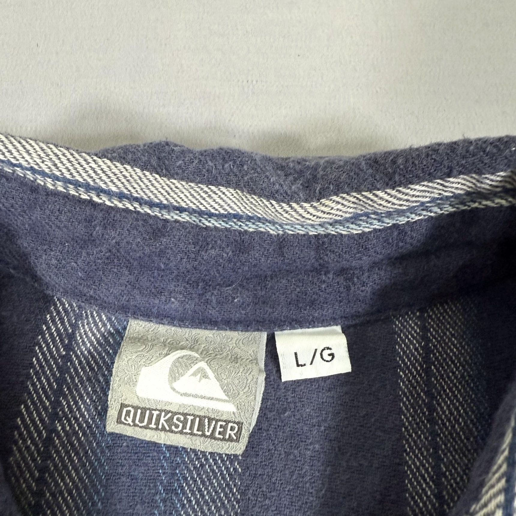 Quiksilver VINTAGE Quiksilver Shirt Mens Large Button-Up Blue Heavyweight Flannel 90s Surf-Style Plaid Casual Mens Size US L / EU 52-54 / 3 - 7 Thumbnail
