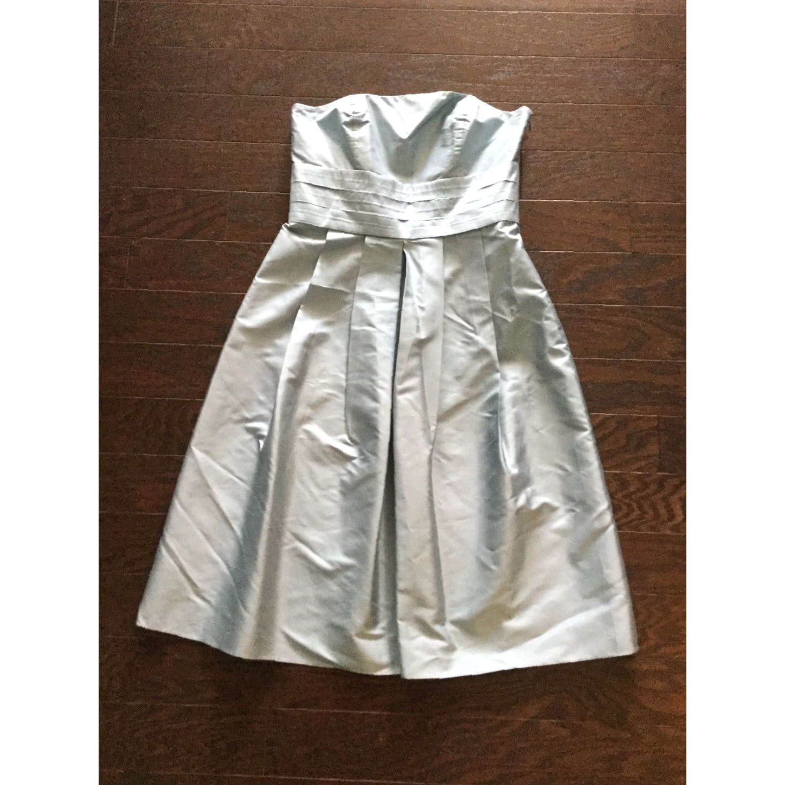 Ann Taylor VINTAGE Ann Taylor Cocktail Strapless Dress Light Blue Size 4 Fully Lined Size M / US 6-8 / IT 42-44 - 2 Thumbnail