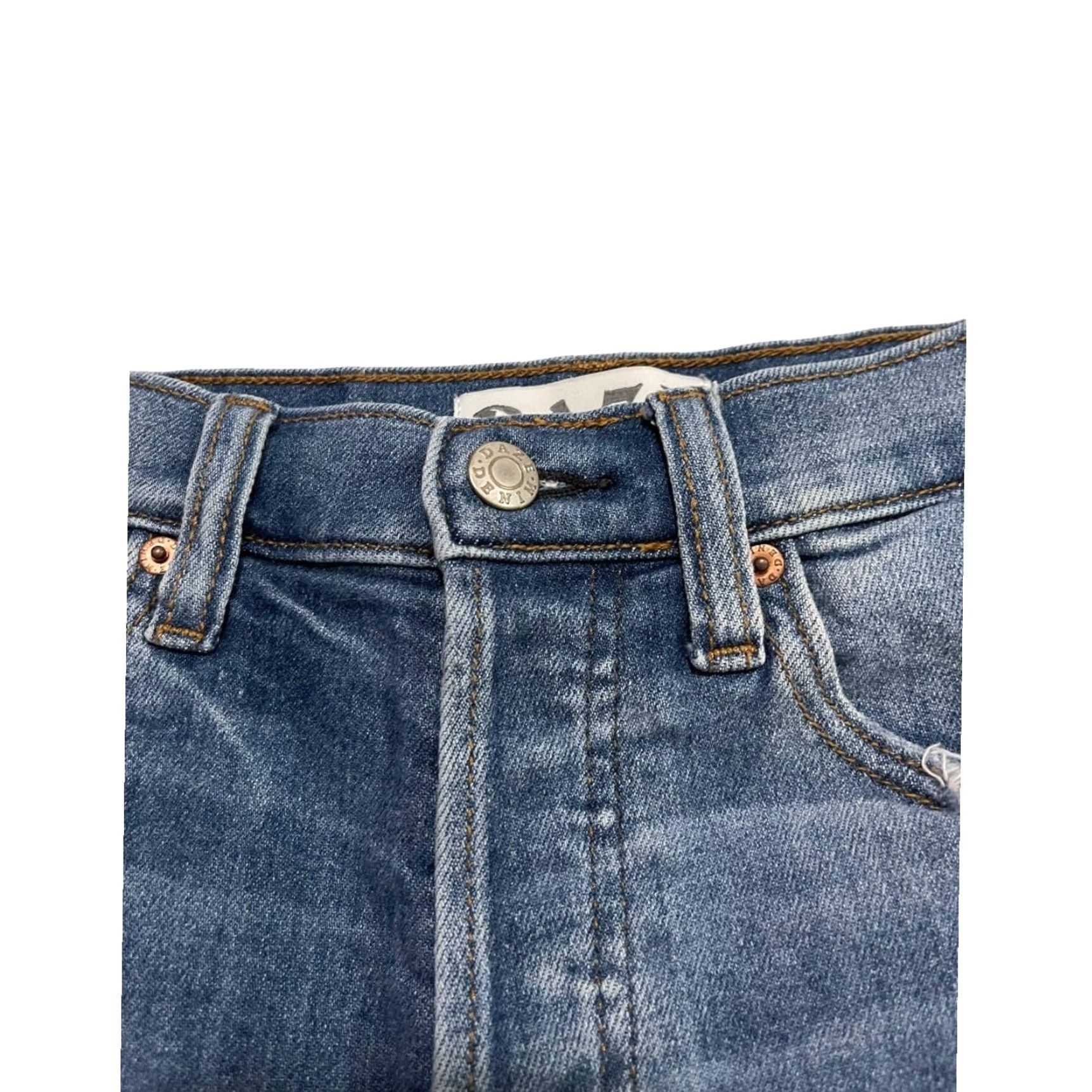 Denime Daze Shorts Womens Size 25 Blue Hug Stretch Denim Jean Shorts Size 42" / US 20 - 4 Thumbnail