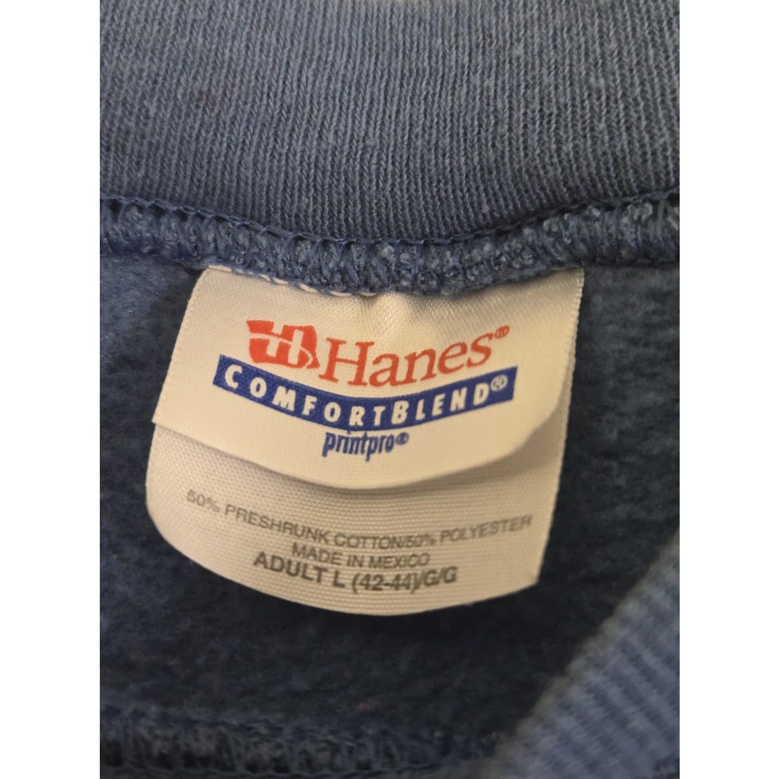 Hanes VINTAGE Hanes Alaska Wolves Sweatshirt Mens L Blue Crewneck Graphic Polar Graphics Size US L / EU 52-54 / 3 - 7 Thumbnail