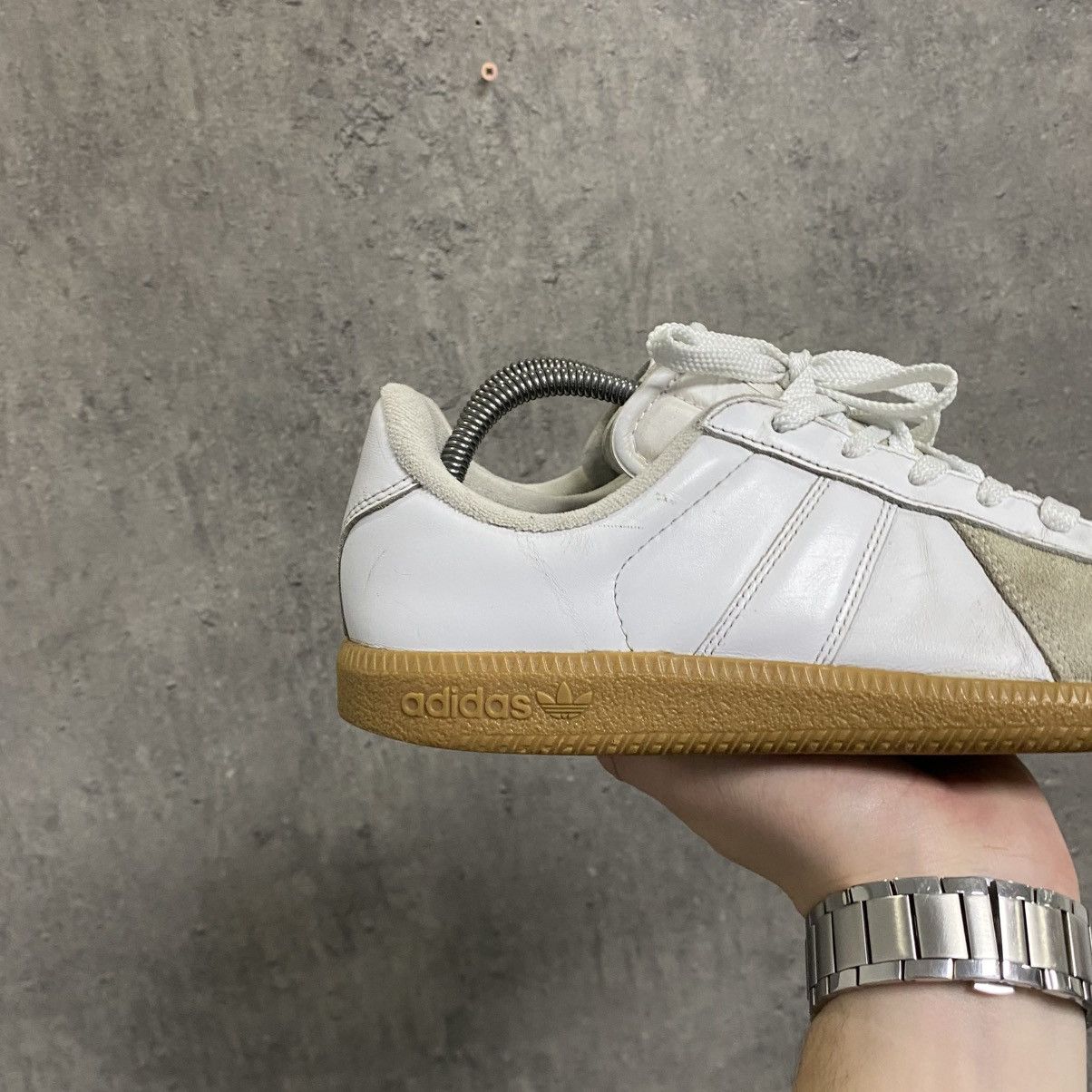 Adidas Adidas BW Sport Army Trainer Bundeswehr Leather Sneakers Size US 5.5 / EU 38 - 4 Thumbnail