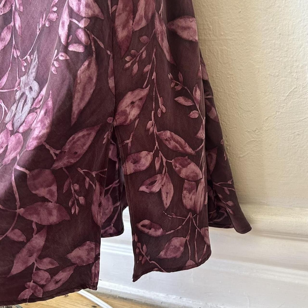 Victoria's Secret 100% silk y2k vintage Victoria’s Secret purple floral dress Size M / US 6-8 / IT 42-44 - 7 Thumbnail