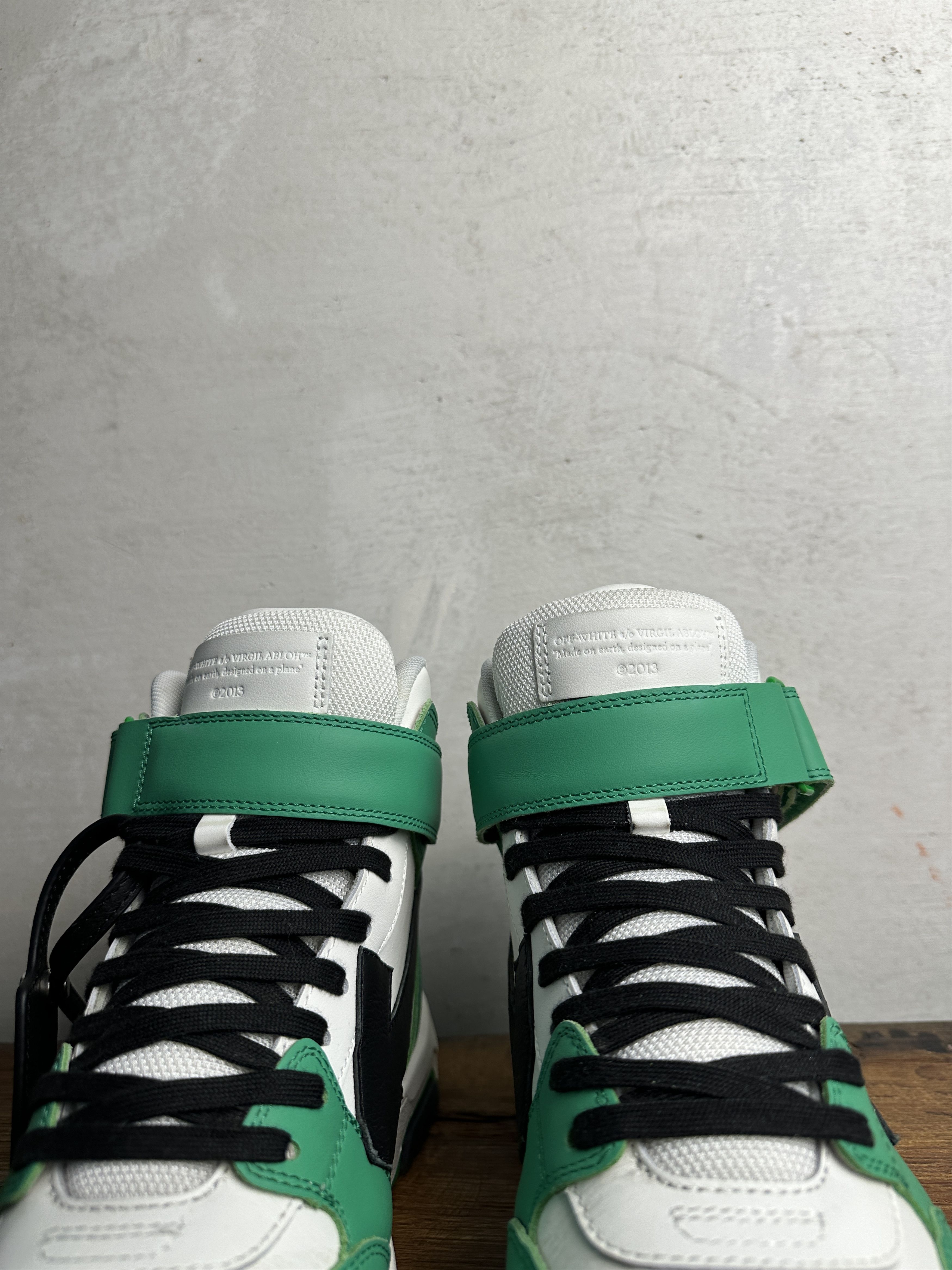 Off-White OFF-WHITE OUT OF OFFICE MID TOP LEA in green Size US 11 / EU 44 - 9 Thumbnail