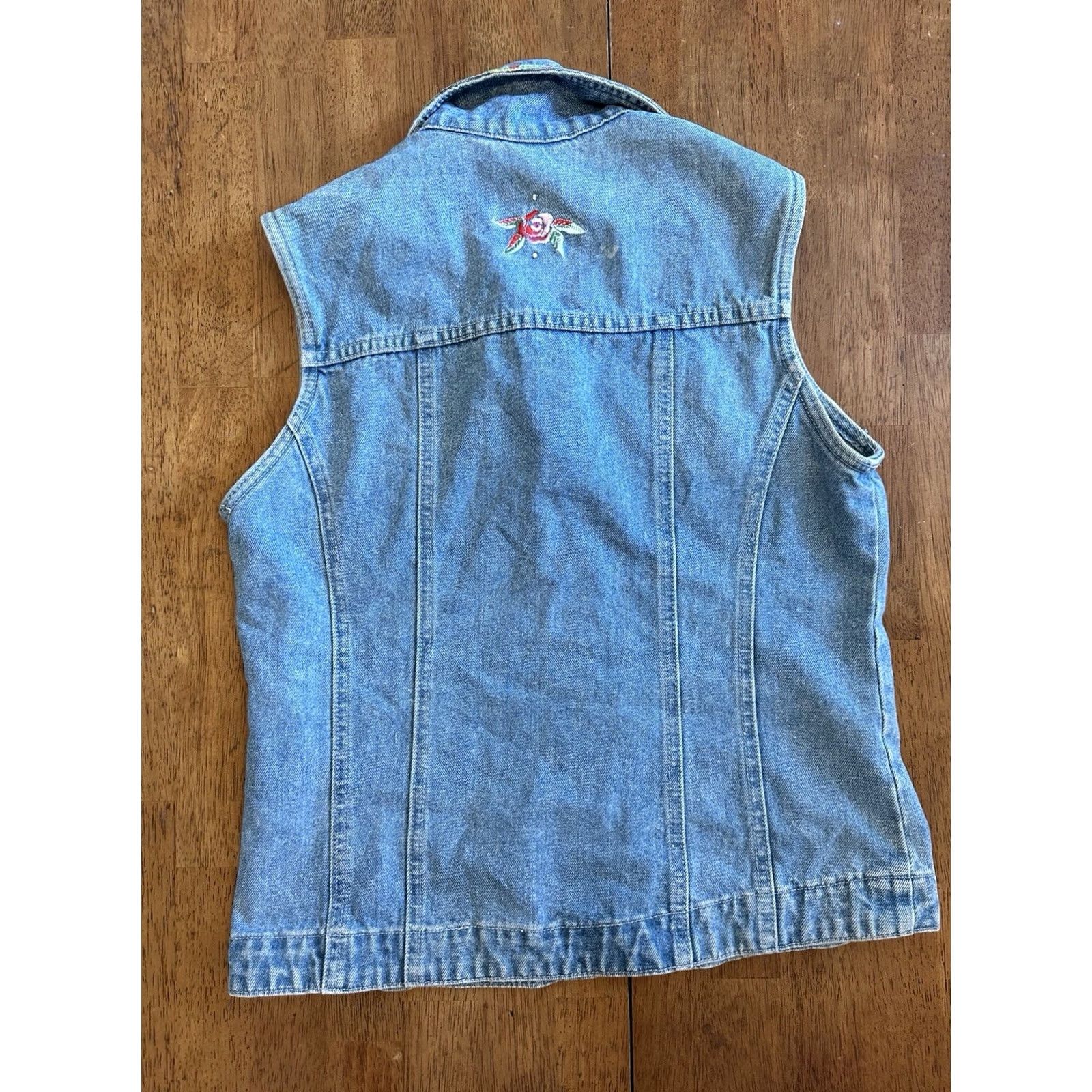 Bill Blass Bill Blass Denim Vest Women’s Small Floral Embroidered Size S / US 4 / IT 40 - 5 Thumbnail