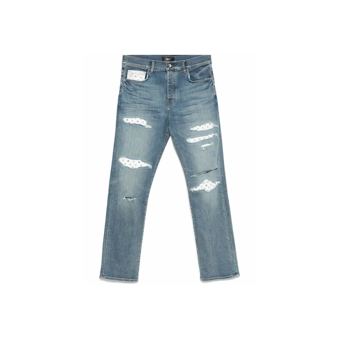 Amiri oc11z0126 Repaired Jeans in Blue Size US 30 / EU 46 - 1 Thumbnail