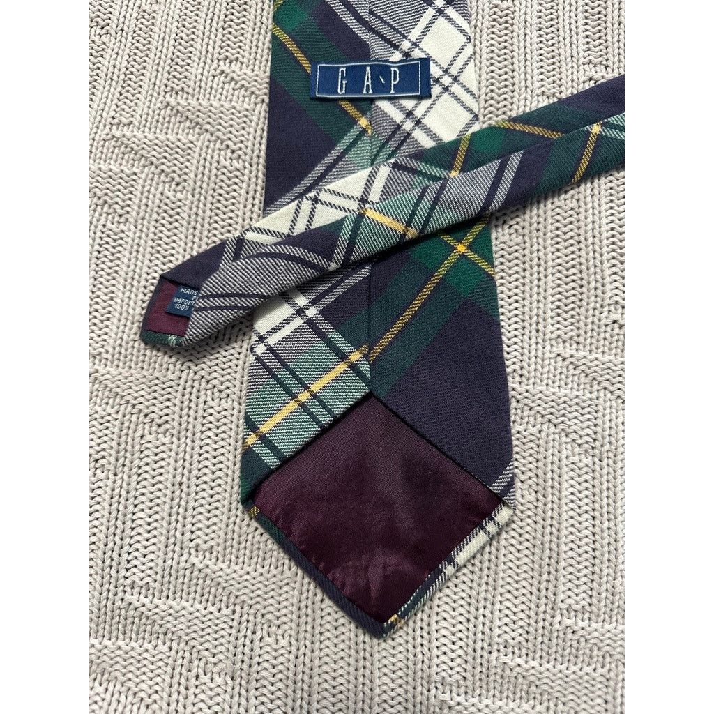 Gap Gap navy tartan plaid cotton tie Size ONE SIZE - 2 Thumbnail