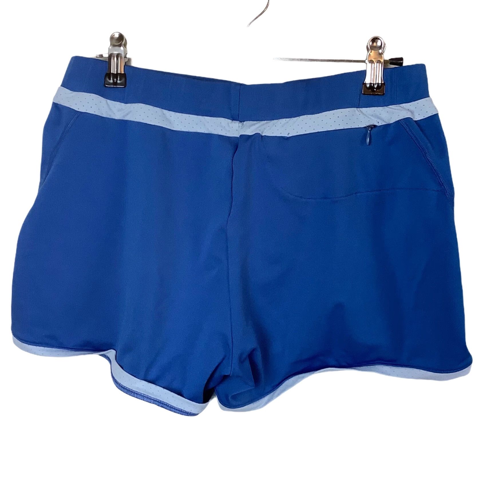 Under Armour Under Armour Women’s Blue Running Shorts Size L Zip Pockets Ventilated Athletic Activewear Shorts Size 29" - 2 Thumbnail